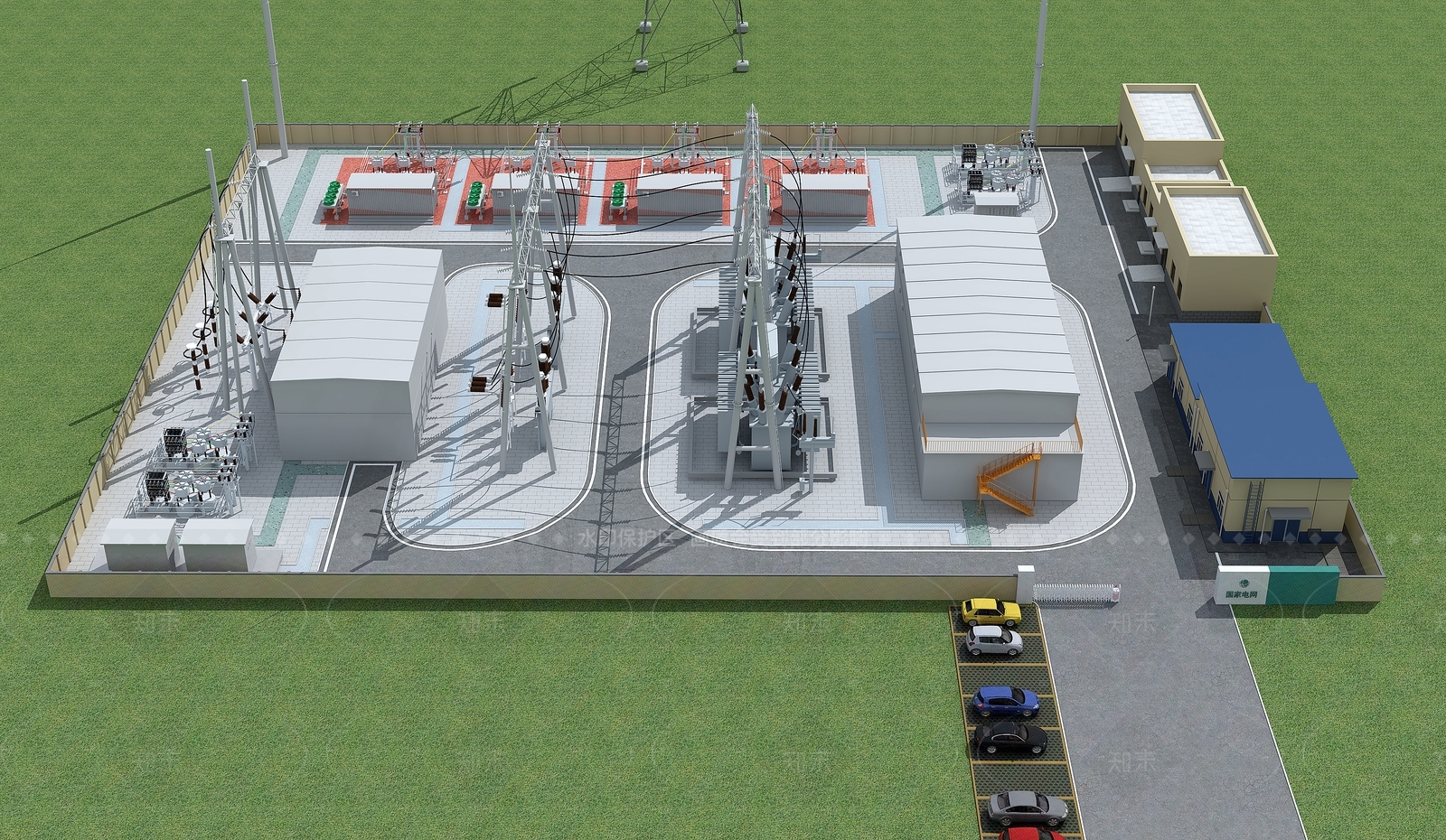 现代发电厂SU模型下载【ID:1205747654】