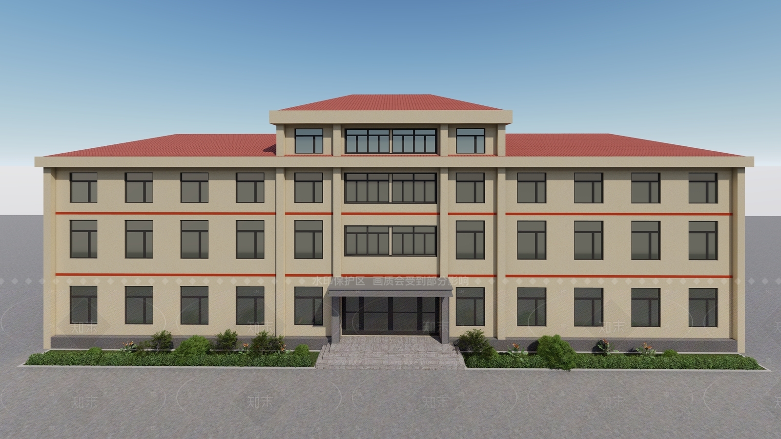 现代政府办公楼SU模型下载【ID:1205751346】