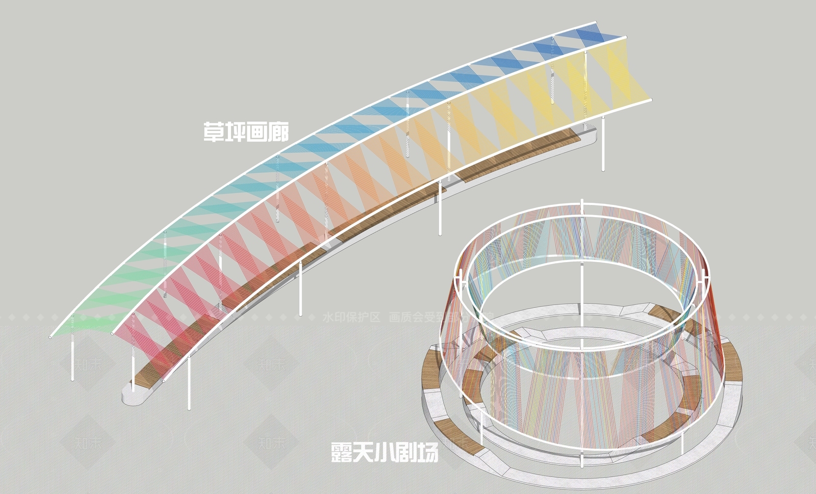现代艺术装置SU模型精品下载_SketchUp模型_知末网