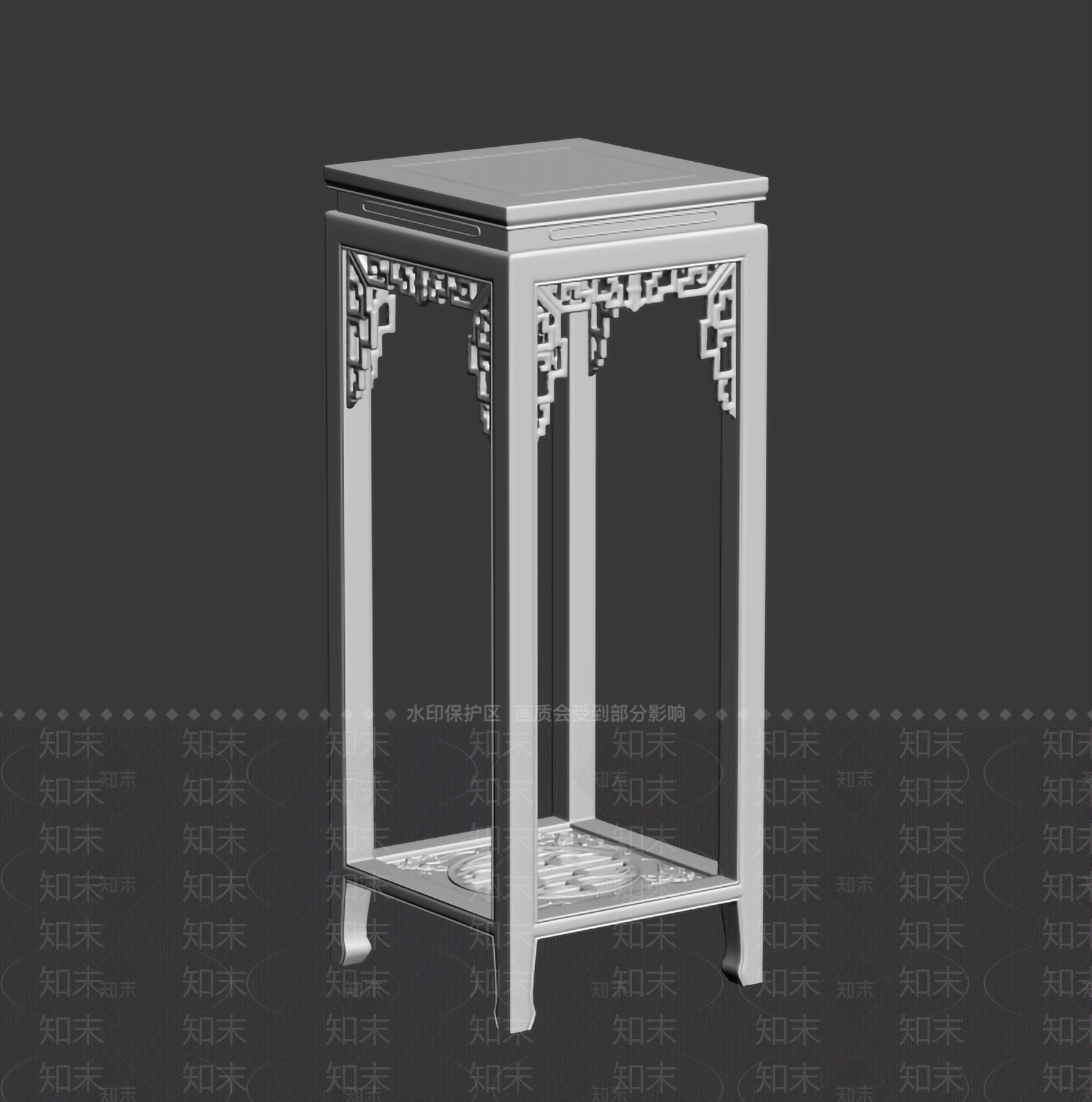 中式花架3D模型下载【ID:1205752506】