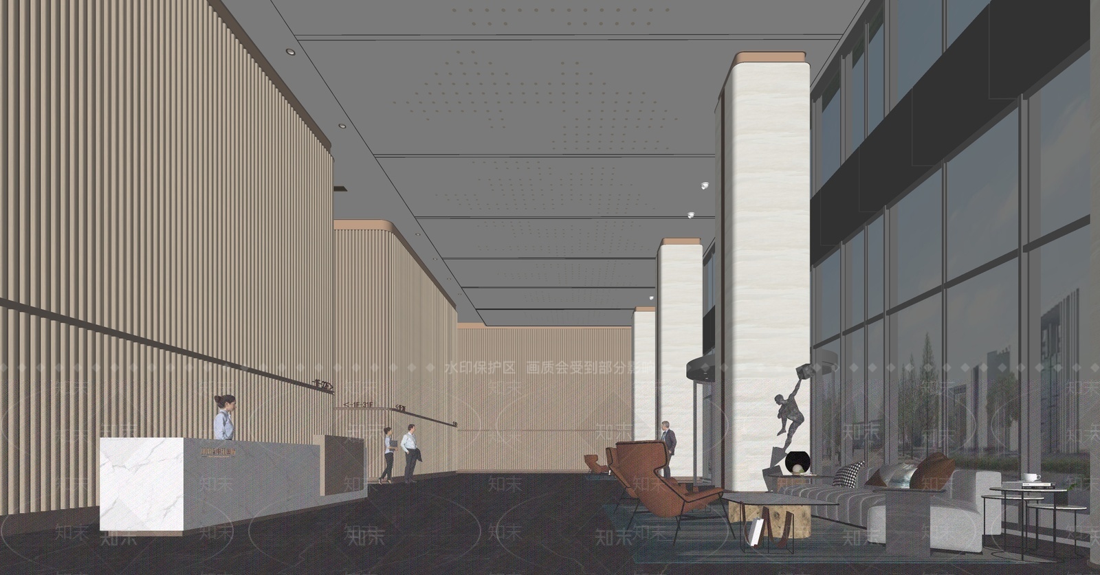 现代公司大堂SU模型下载【ID:1205753069】