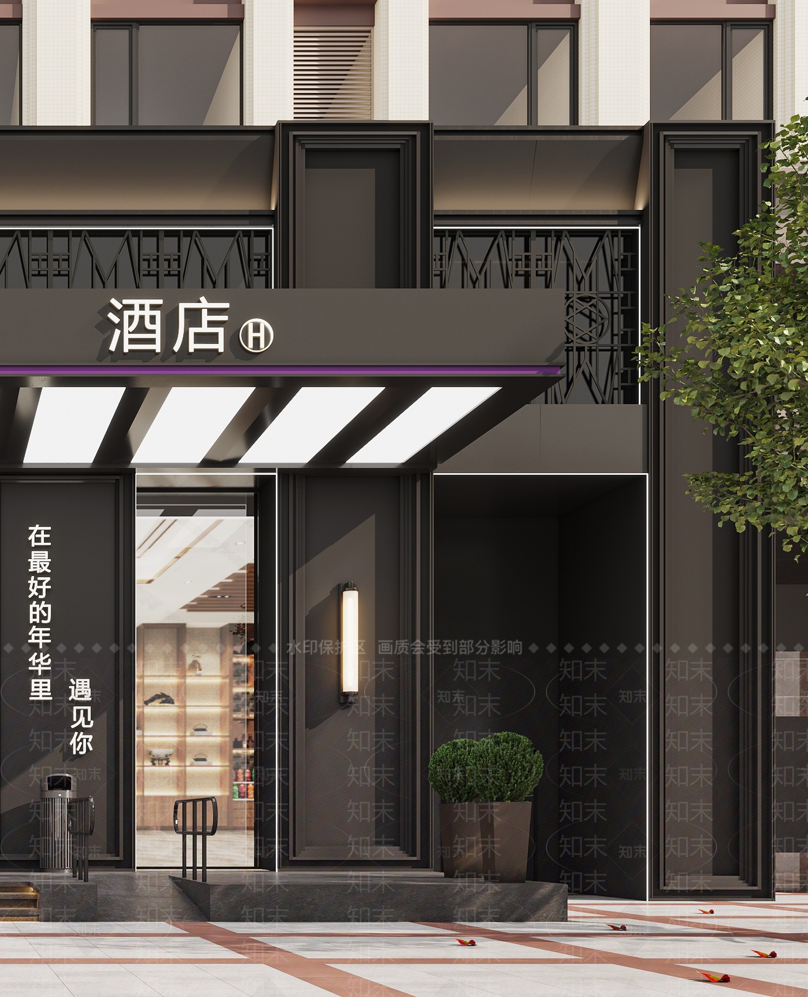 现代门头3D模型下载【ID:1205753402】