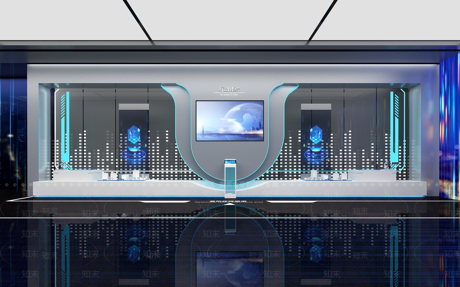 现代科技展厅SU模型下载【ID:1205754047】
