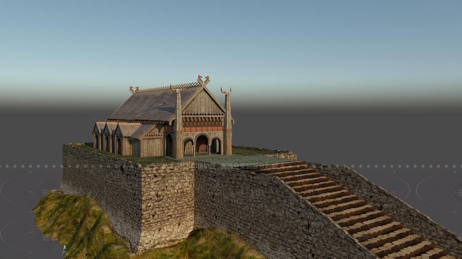 中古教堂建筑SU模型下载【ID:1205754570】