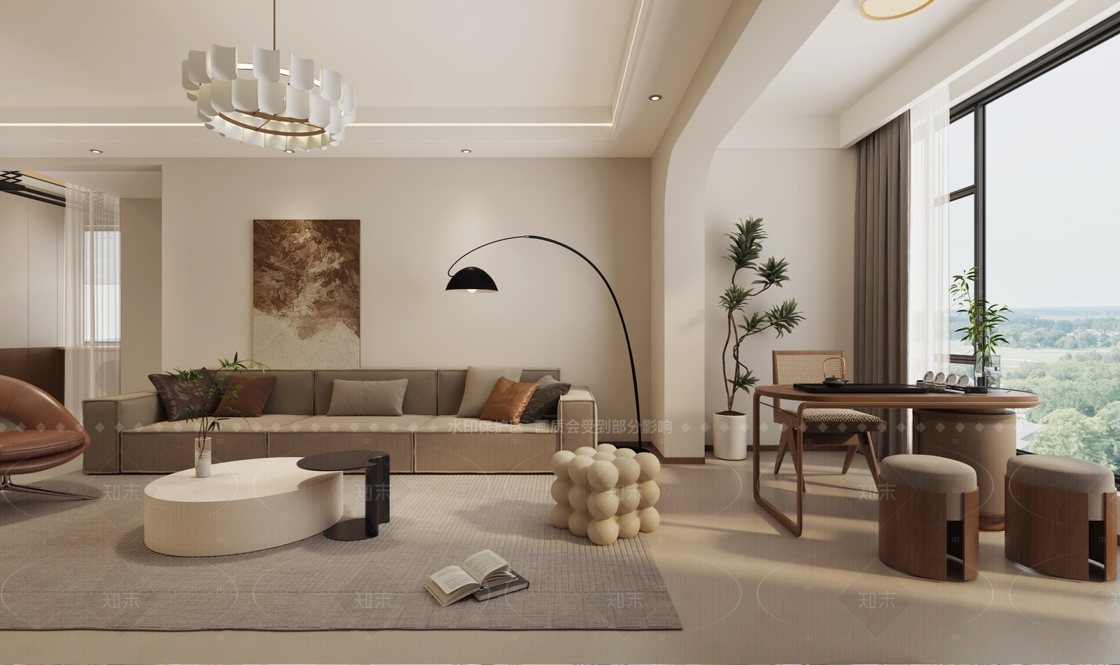 现代简约客餐厅3D模型下载【ID:1205759545】