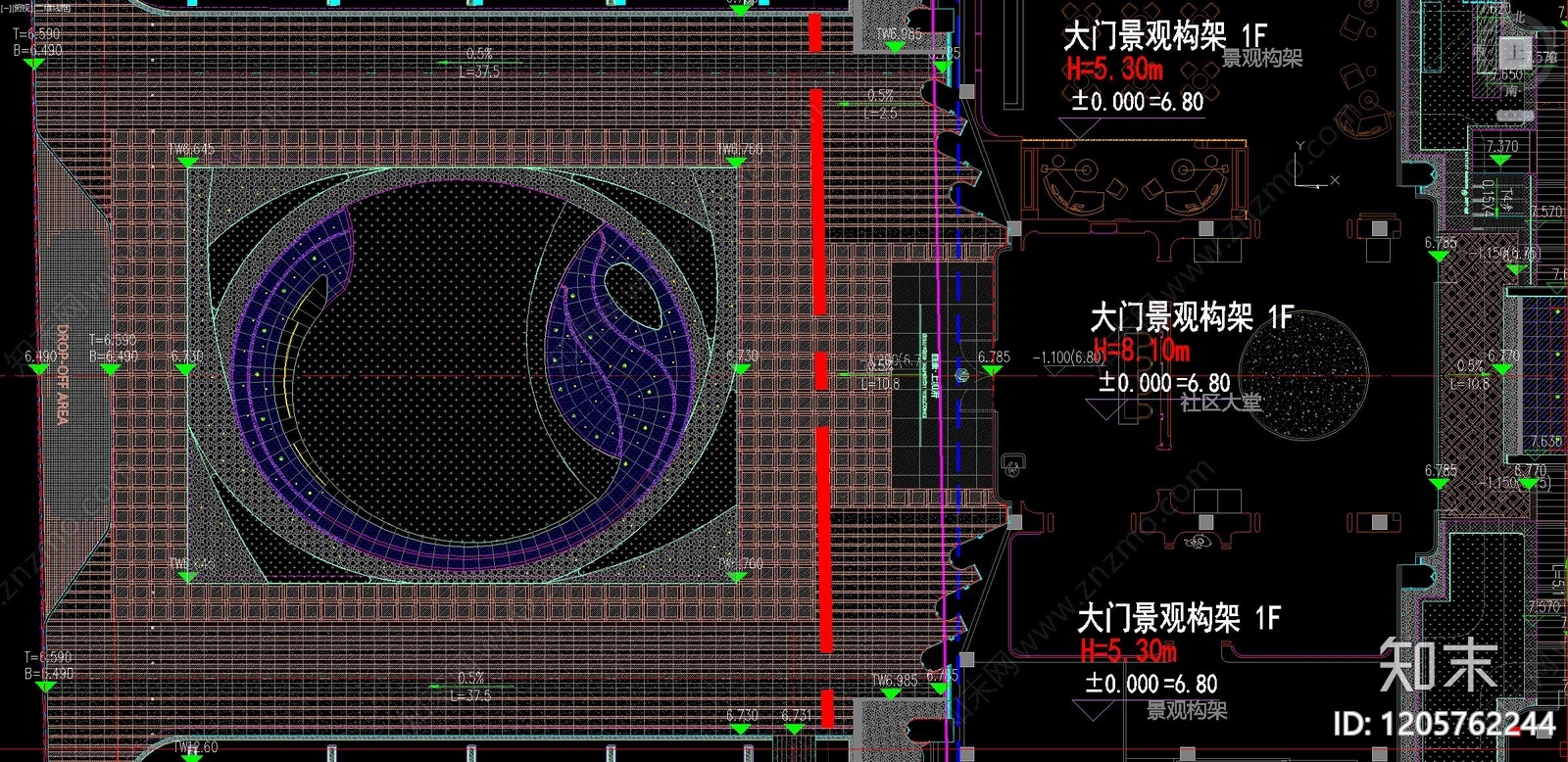 景观平面图cad施工图下载【ID:1205762244】