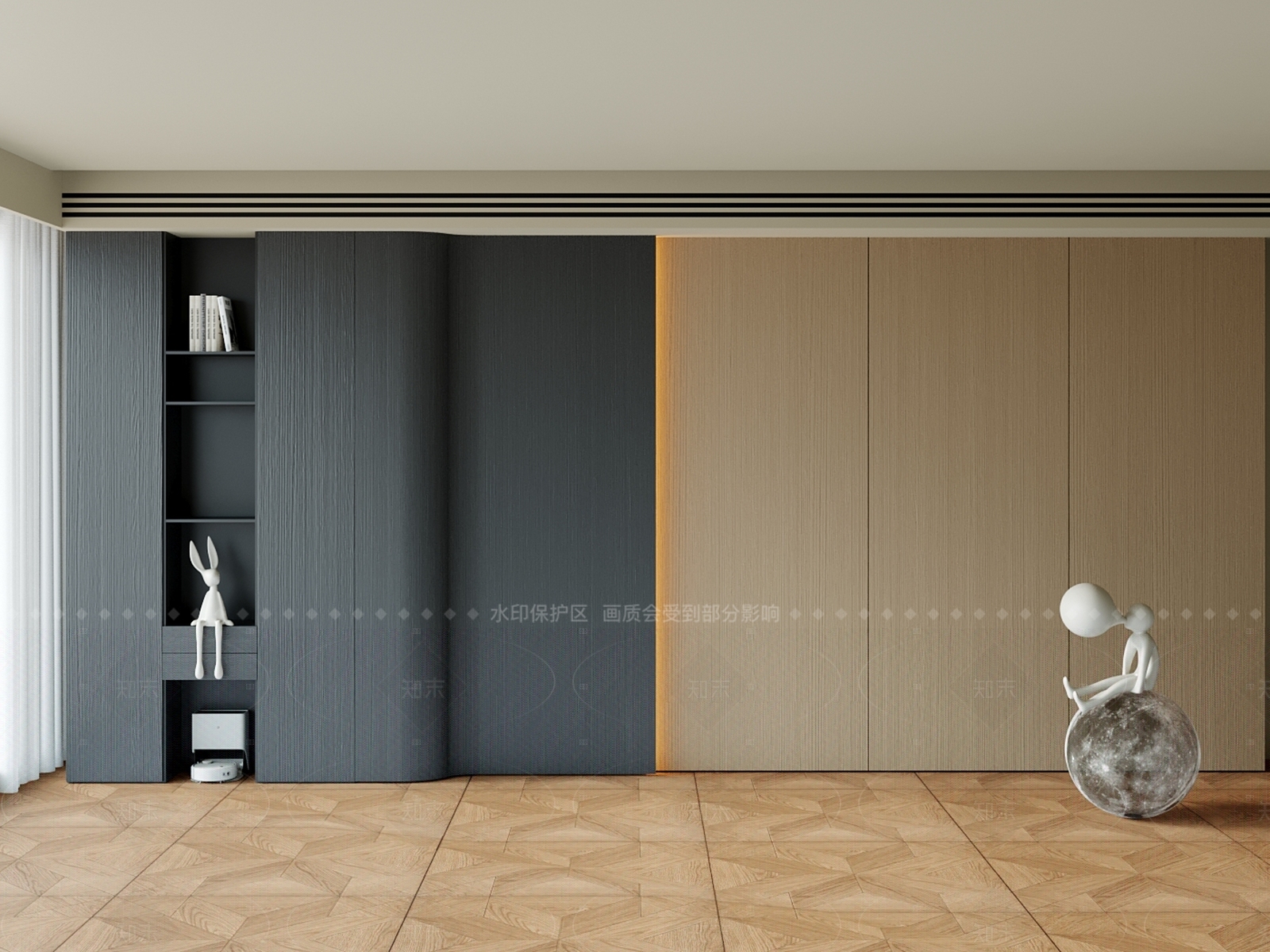 现代简约沙发背景墙3D模型下载【ID:1205762215】