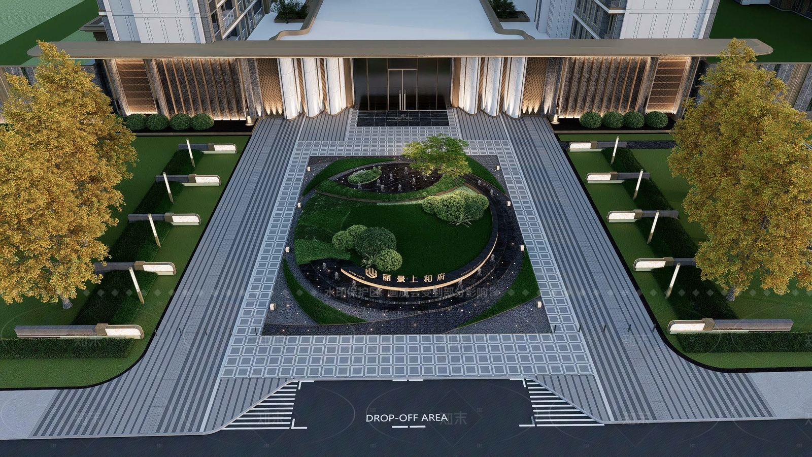 现代轻奢入口大门SU模型下载【ID:1205762546】