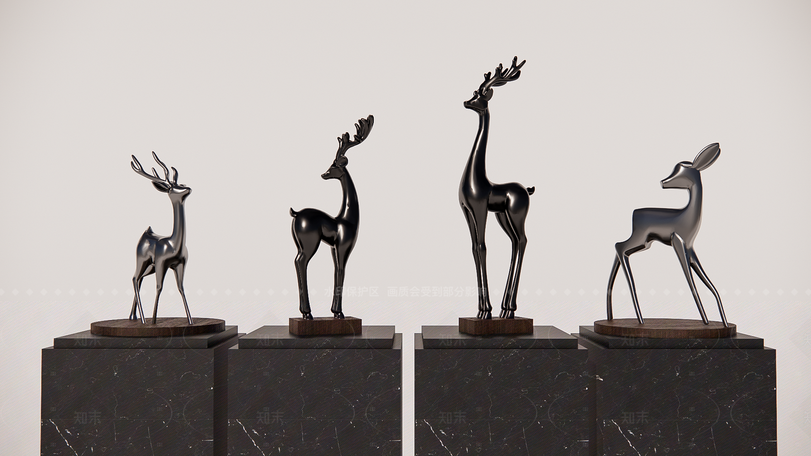 新中式现代雕塑摆件SU模型下载【ID:1205762864】