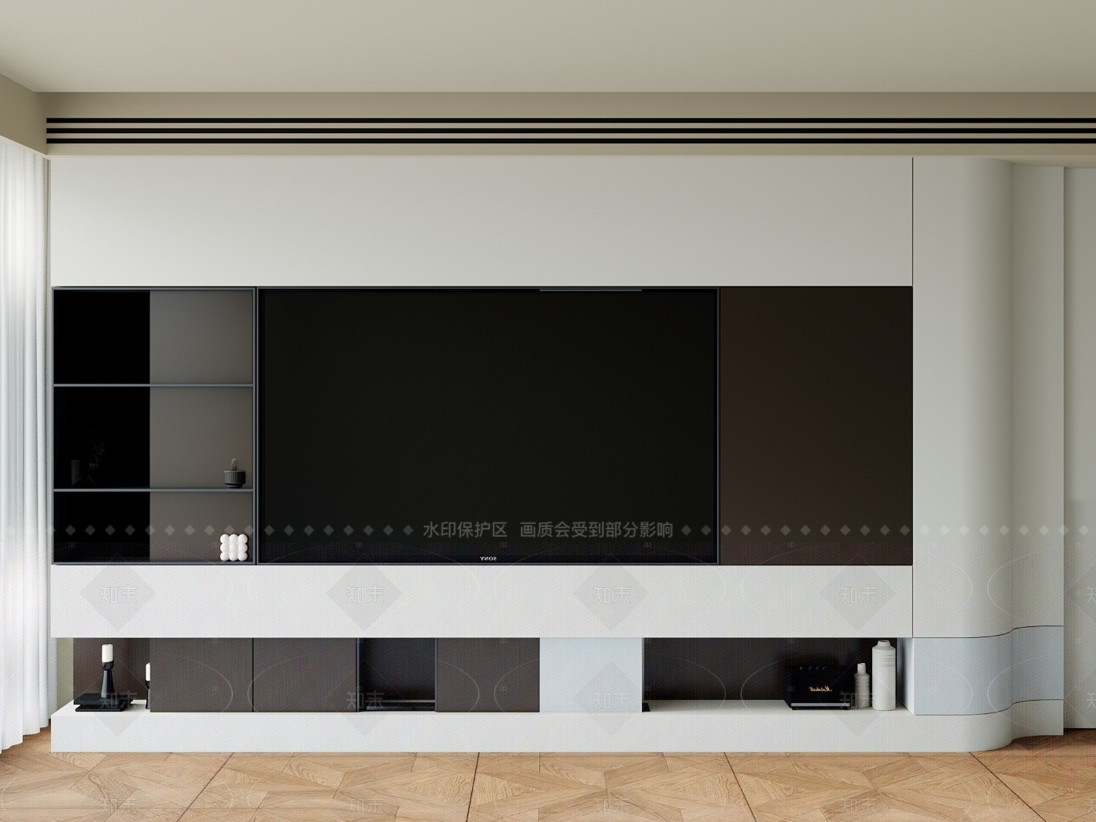 现代简约电视背景墙3D模型下载【ID:1205763088】