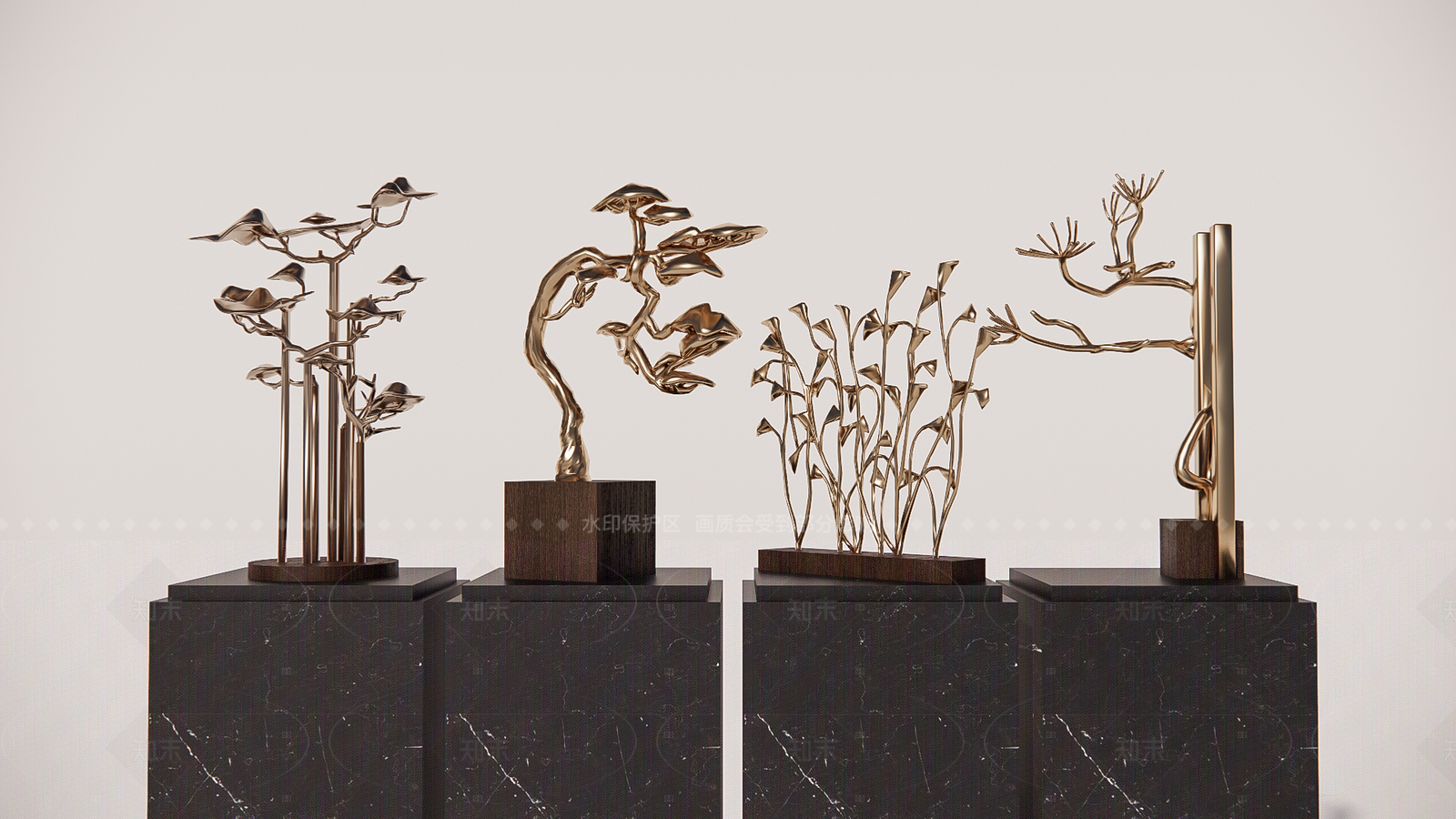 新中式中式雕塑摆件SU模型下载【ID:1205764121】