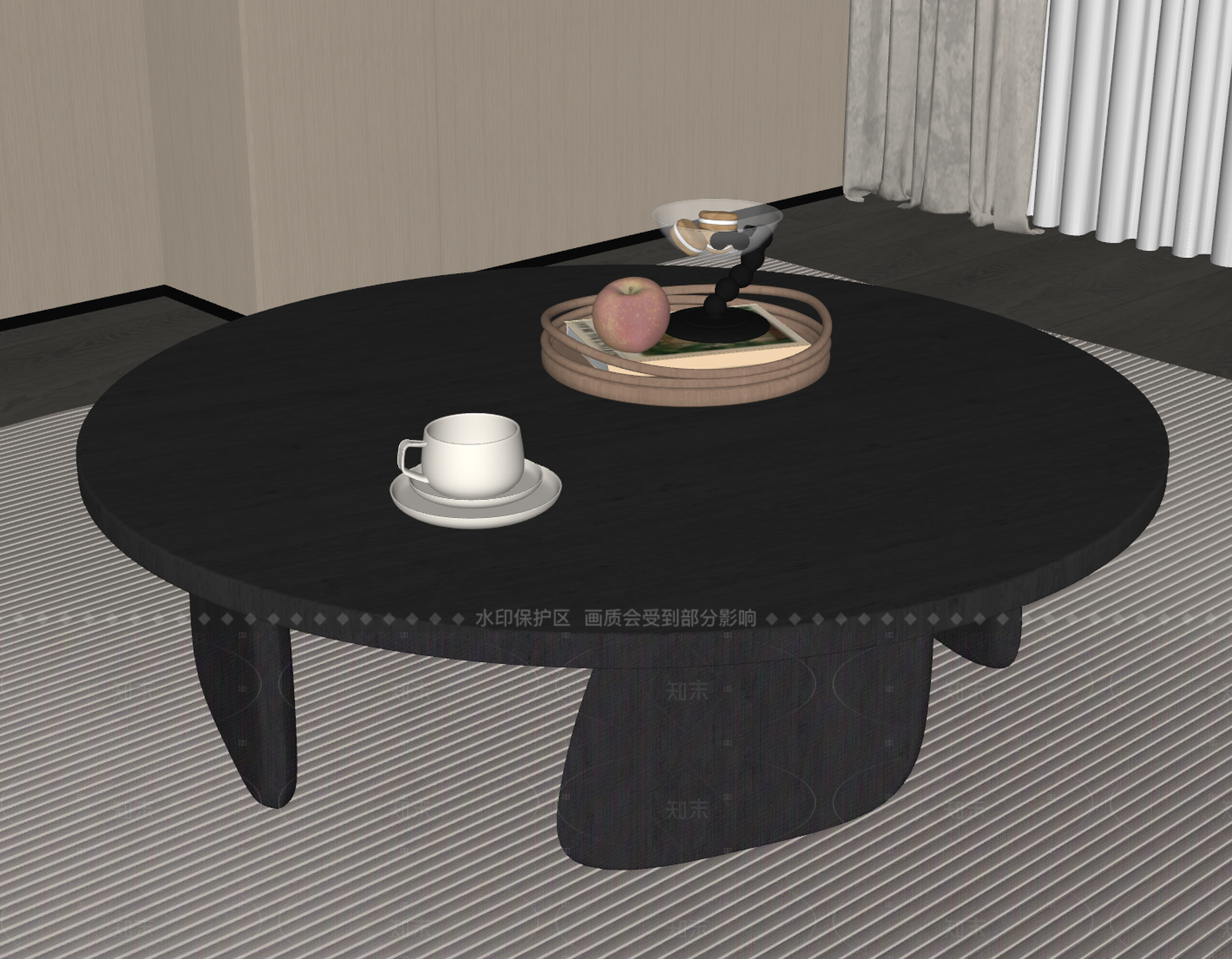 现代意式茶几SU模型下载【ID:1205764458】