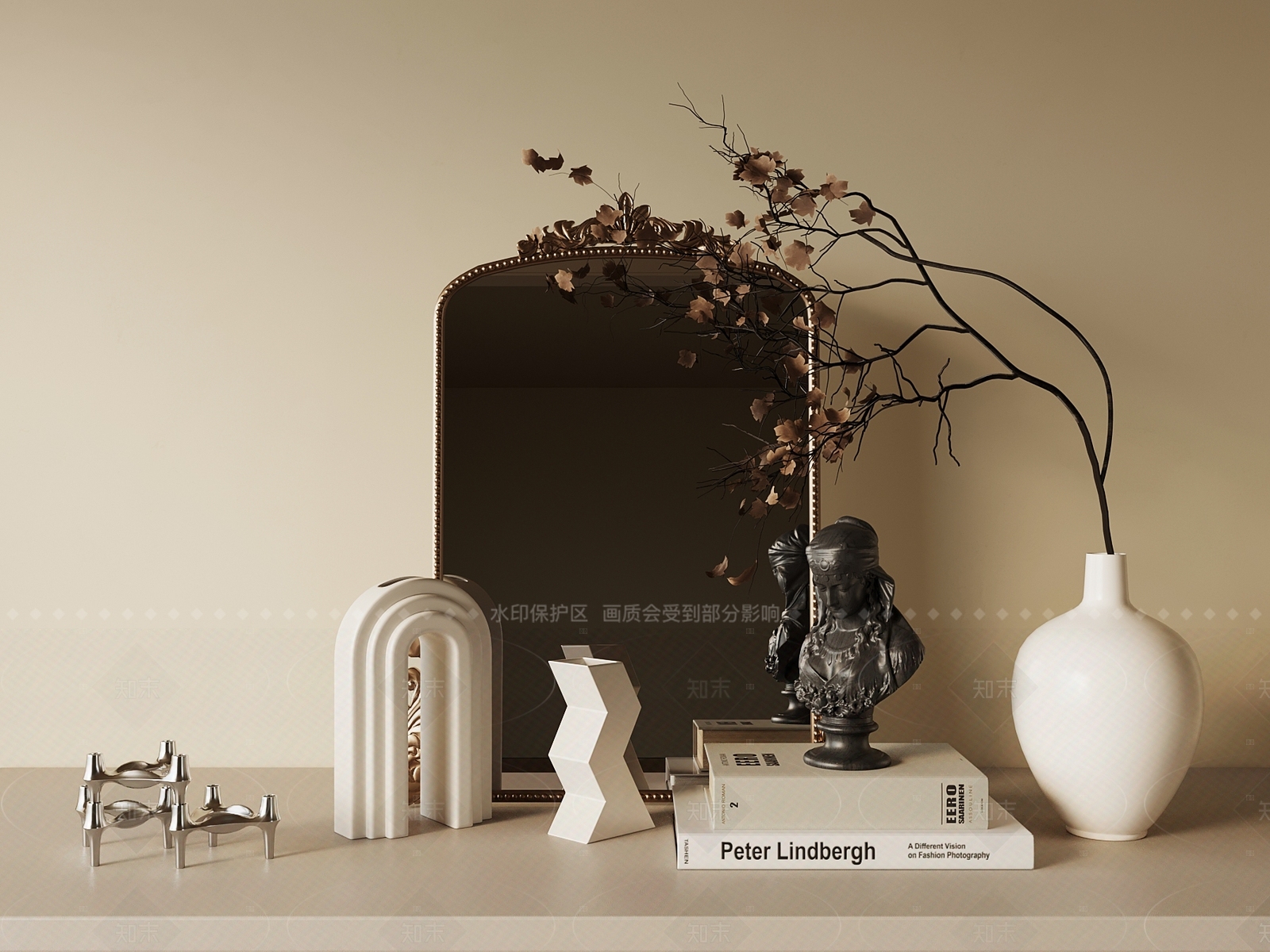 法式中古摆件组合3D模型下载【ID:1205765031】
