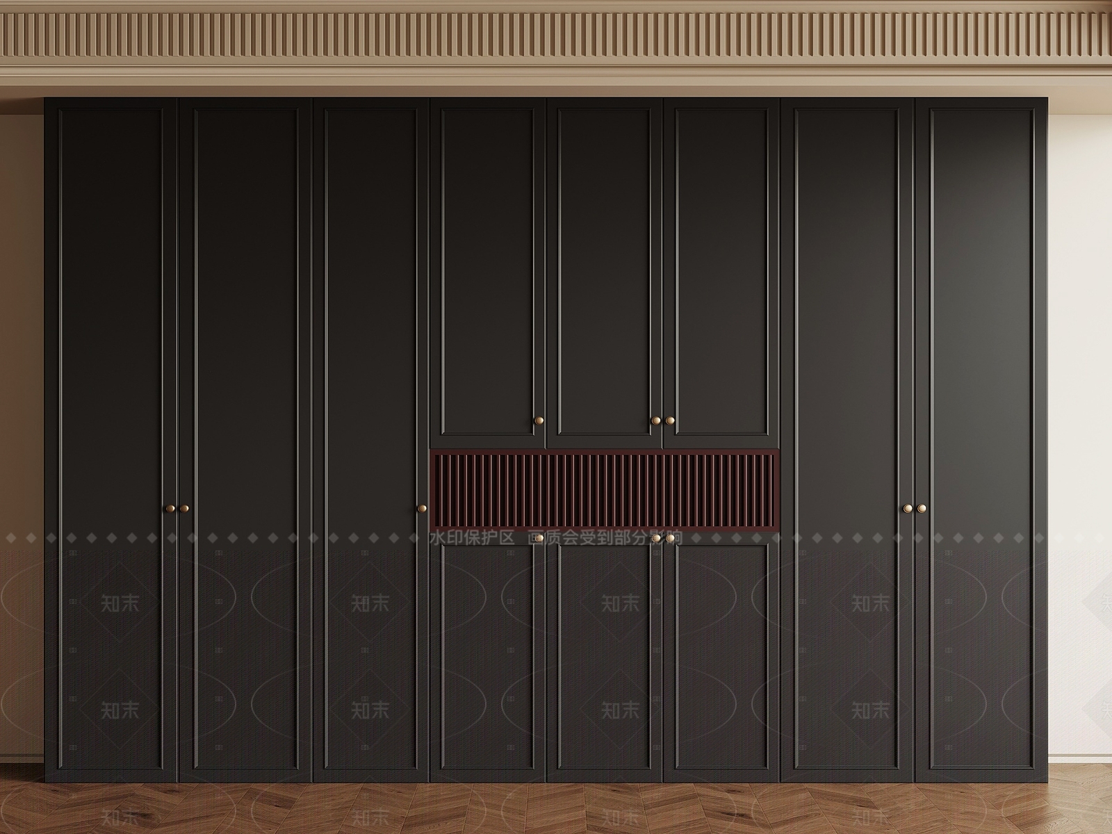 法式复古衣柜3D模型下载【ID:1205765110】