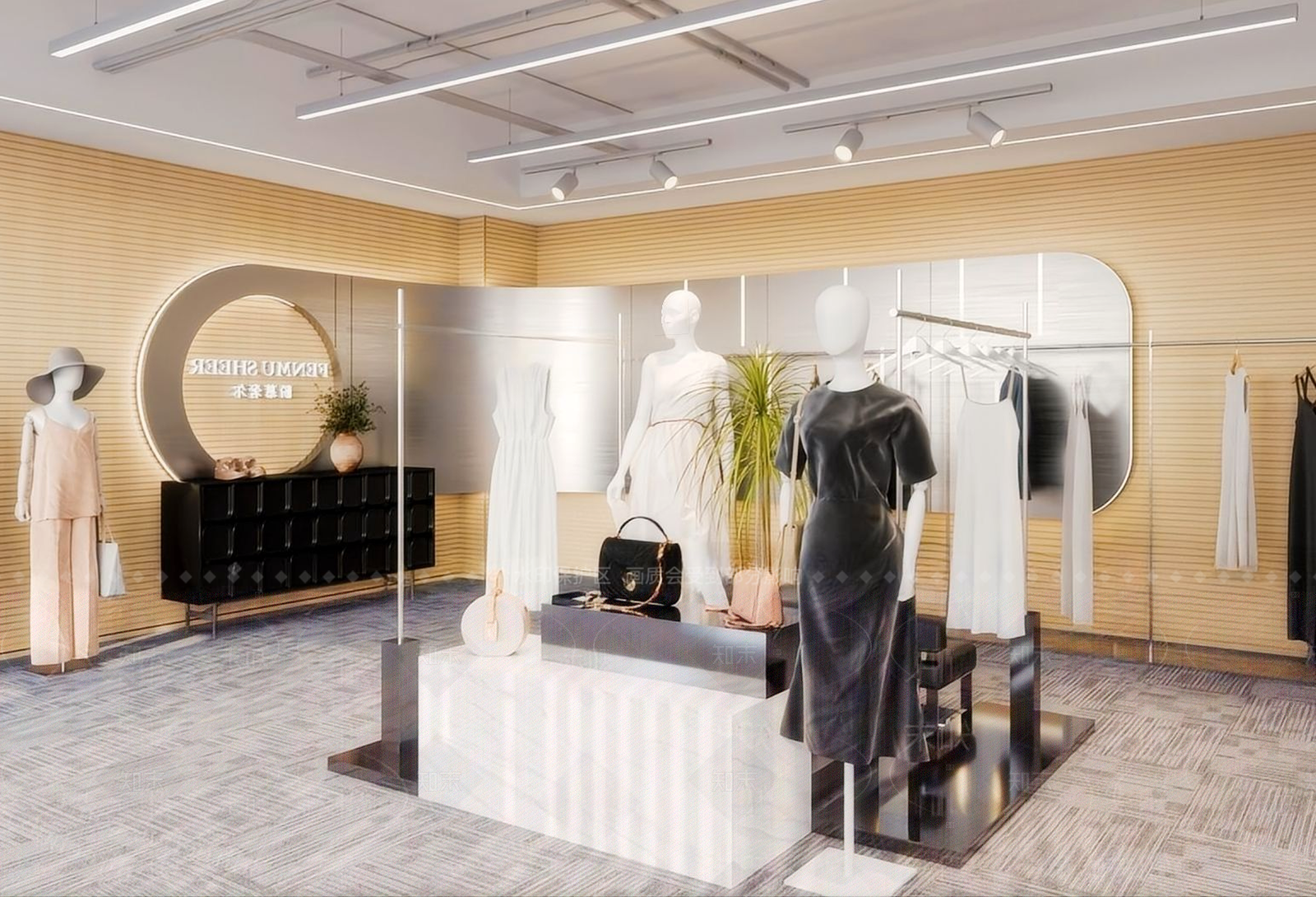 现代服装店SU模型下载【ID:1205765703】