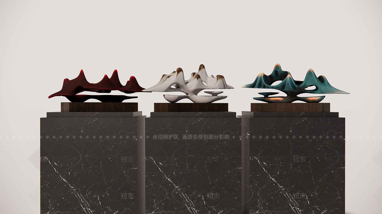 新中式中式雕塑摆件SU模型下载【ID:1205765937】