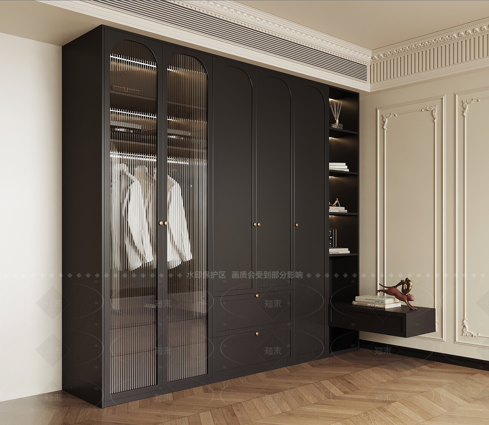 法式复古衣柜3D模型下载【ID:1205766173】