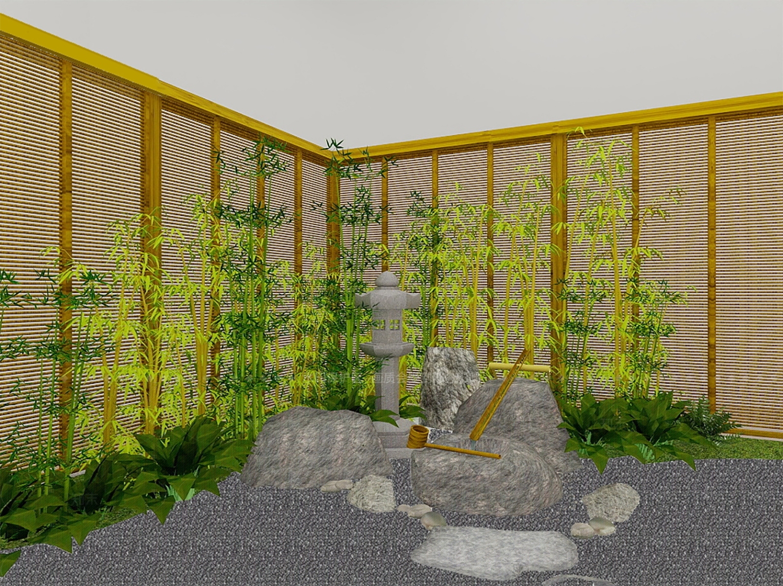 中式日式景观围栏SU模型下载【ID:1205767271】