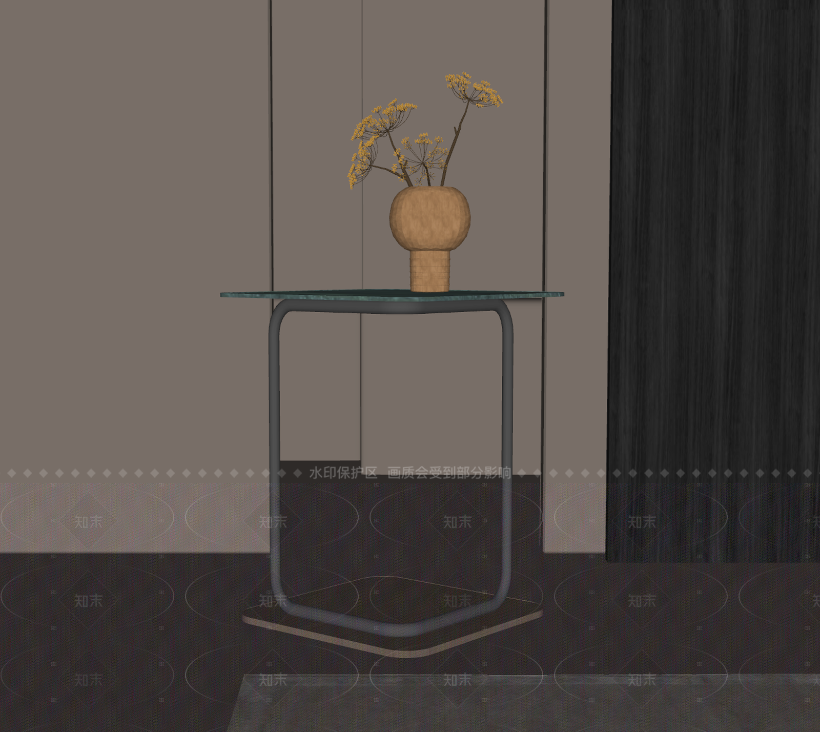 现代意式边几SU模型下载【ID:1205767306】
