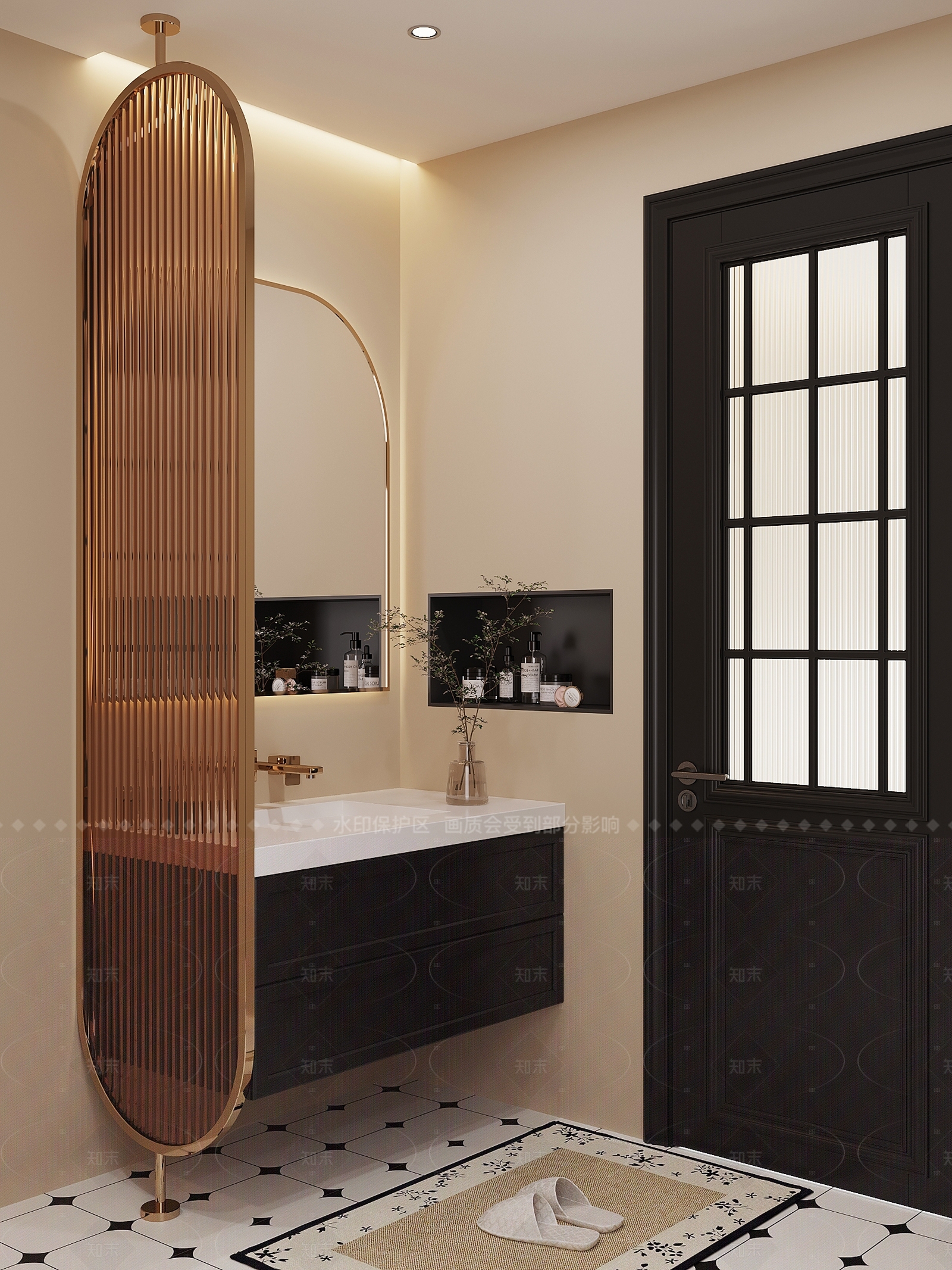 法式复古卫生间3D模型下载【ID:1205767829】