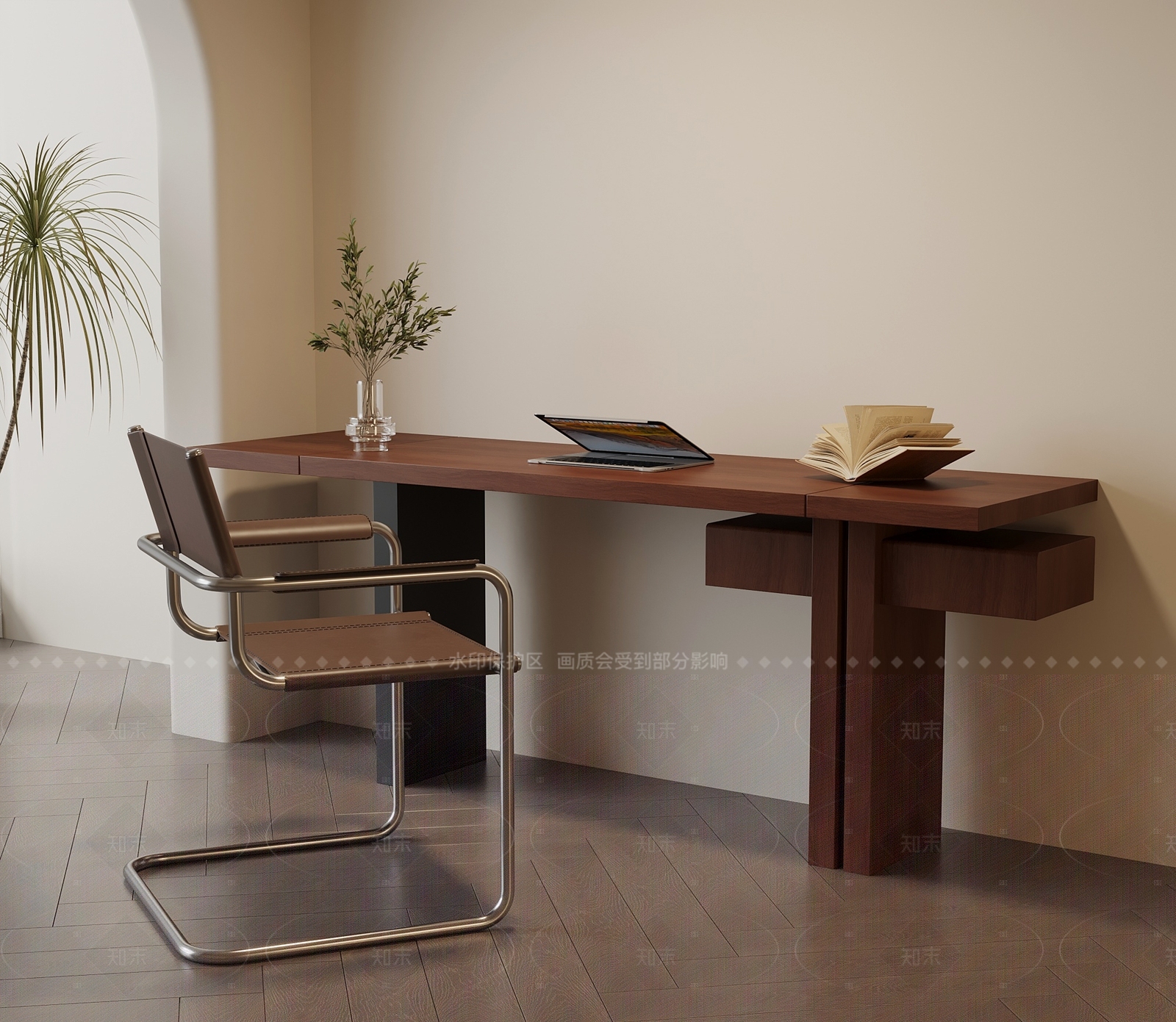 法式中古书桌椅3D模型下载【ID:1205768185】