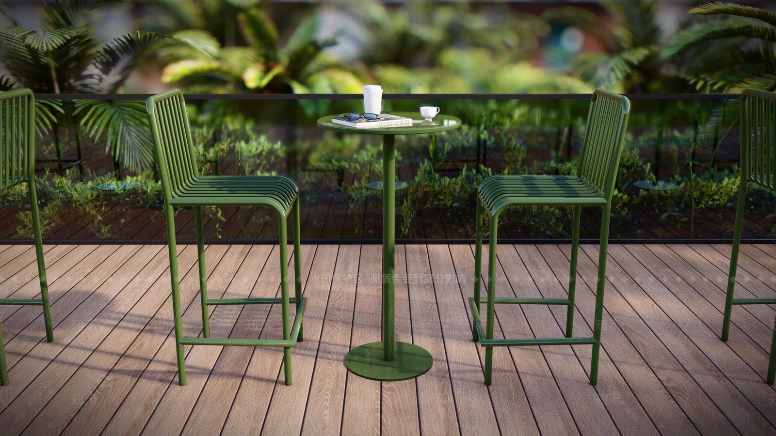 现代新中式户外桌椅SU模型下载【ID:1205768814】