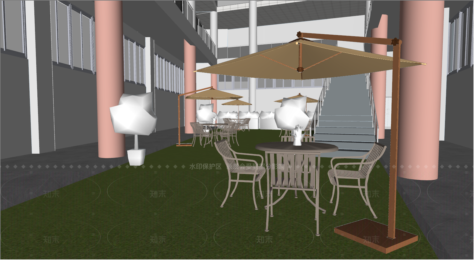 现代工业休息区SU模型下载【ID:1205769043】