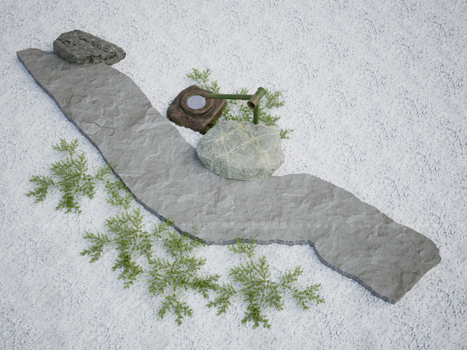 日式现代园路SU模型下载【ID:1205769267】