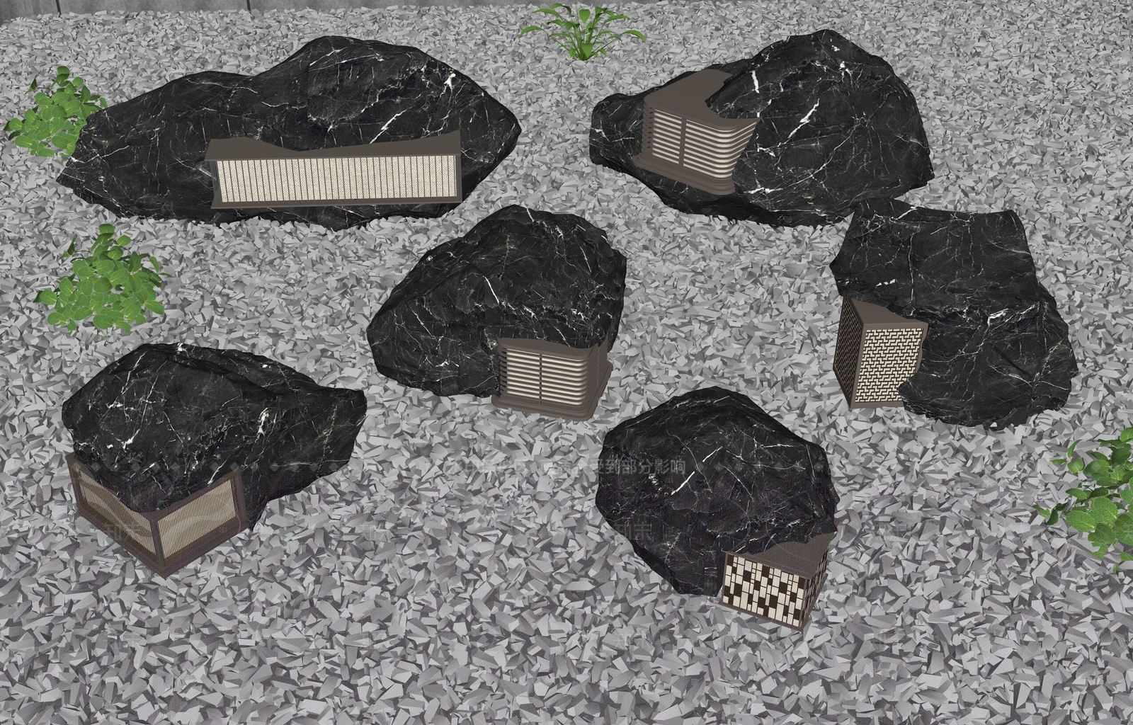 新中式现代景观灯SU模型下载【ID:1205769104】