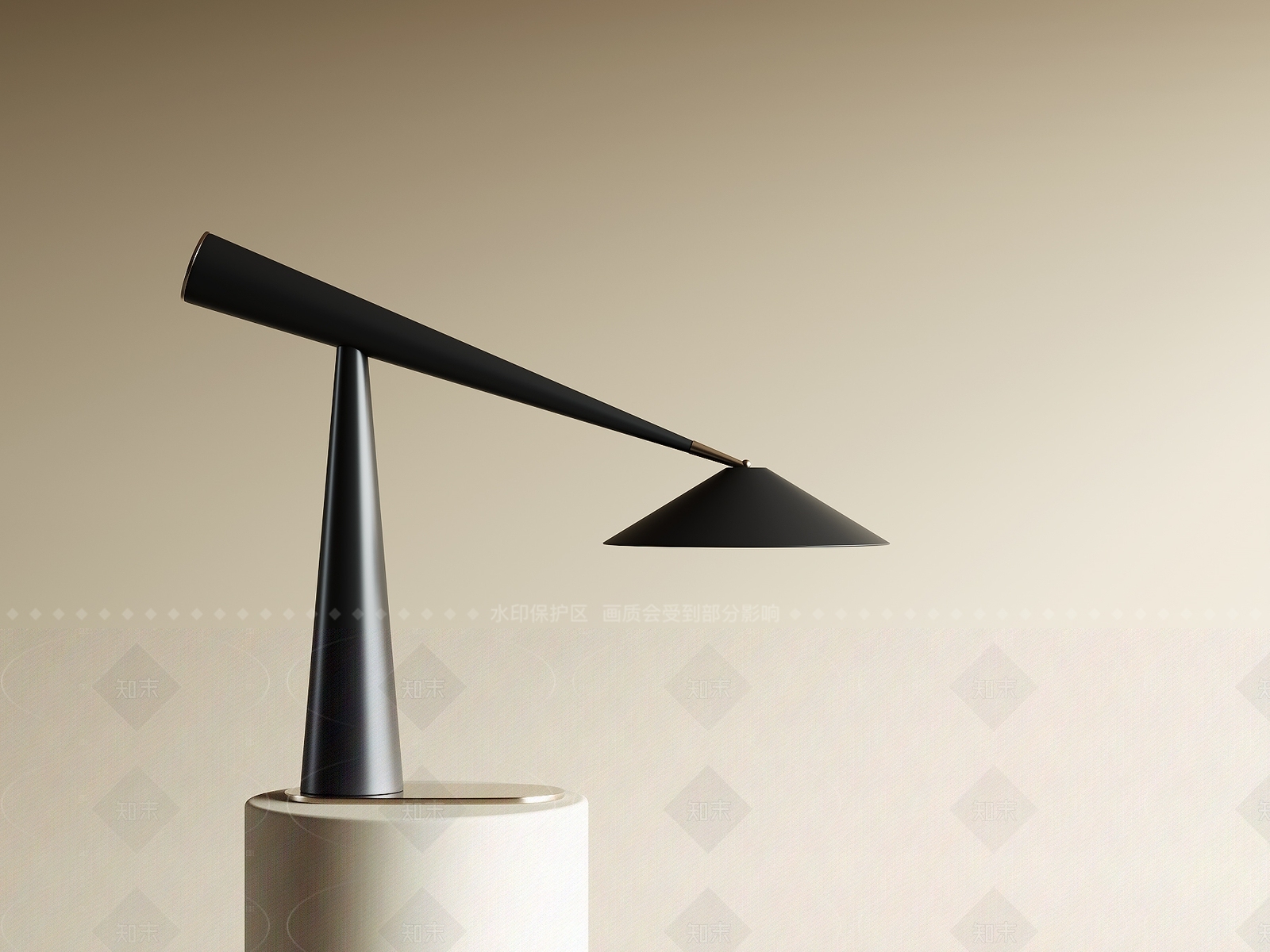 现代奶油台灯SU模型下载【ID:1205769169】