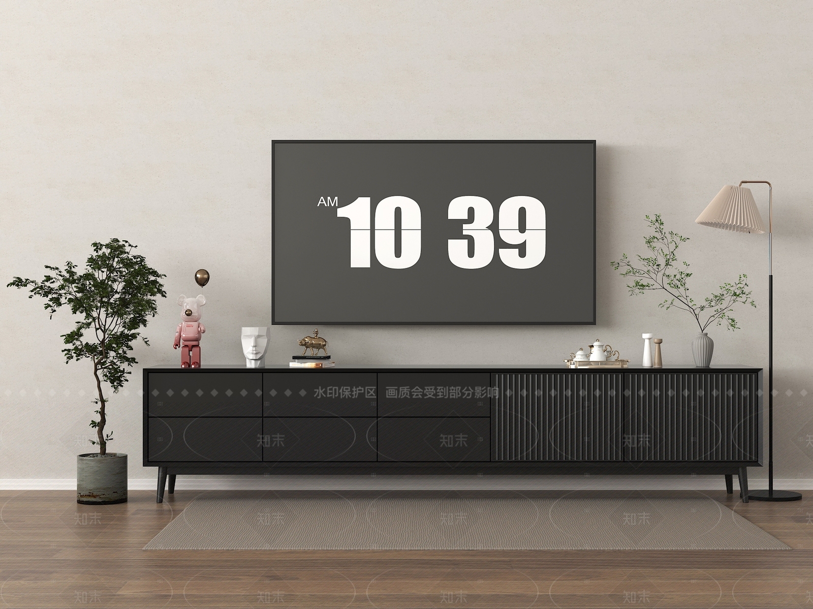 现代电视柜SU模型下载【ID:1205769279】