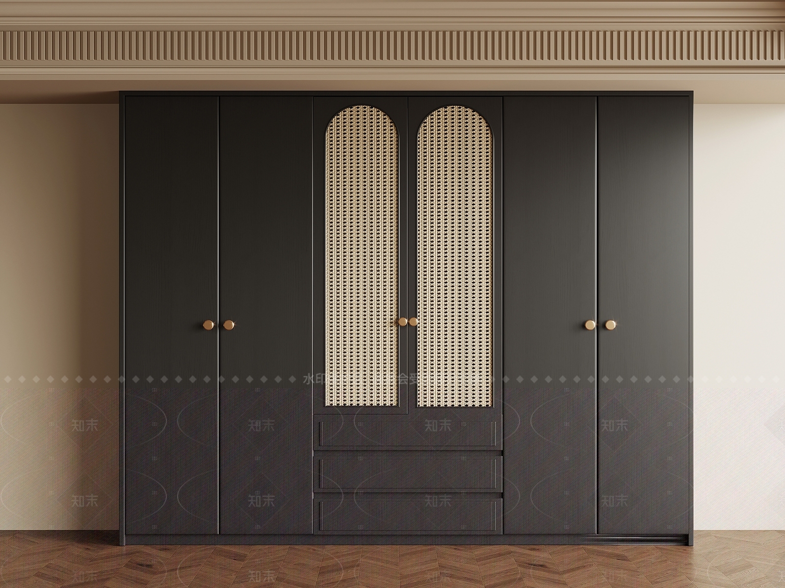 法式复古衣柜3D模型下载【ID:1205770293】