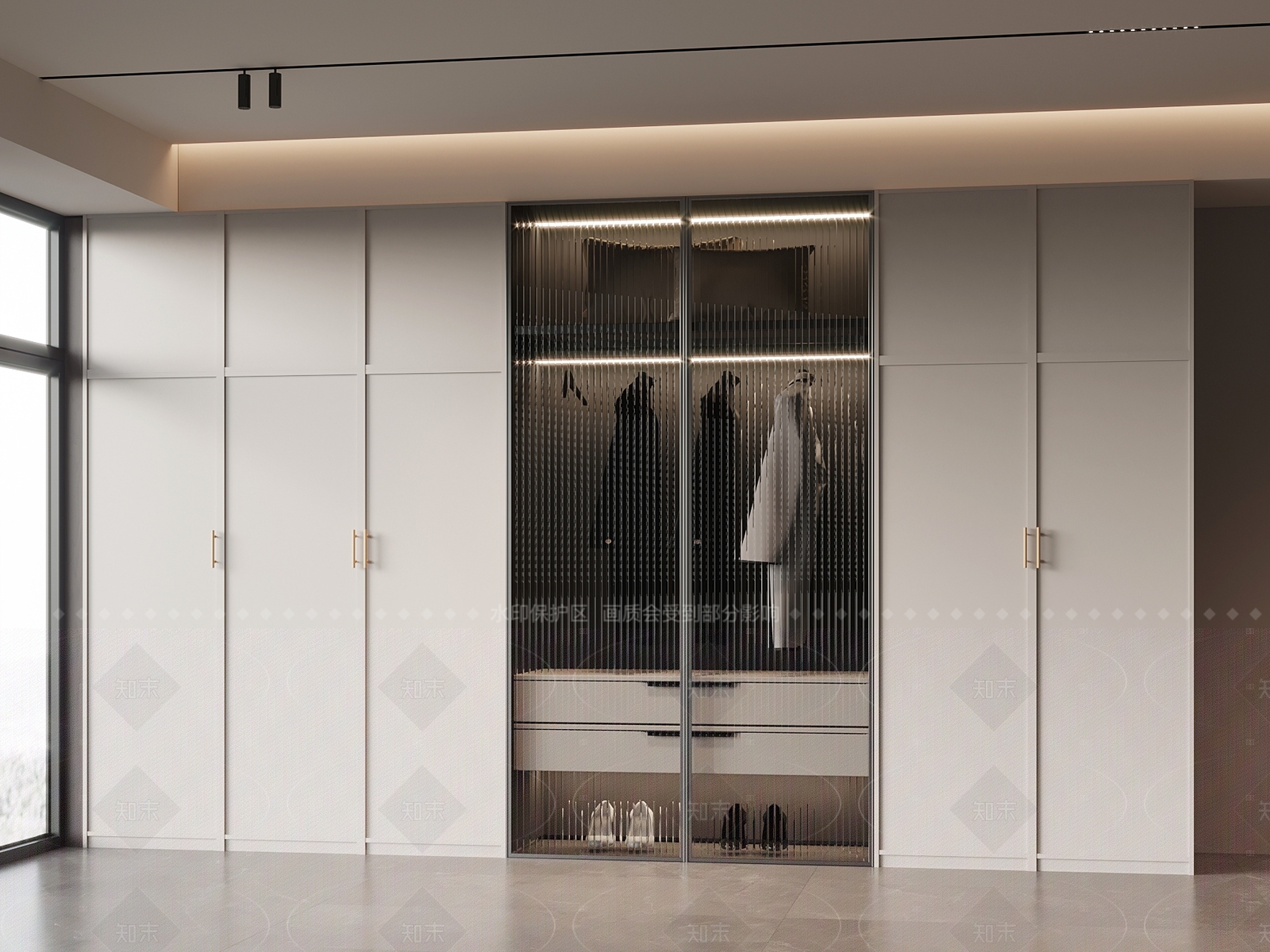 现代意式衣柜3D模型下载【ID:1205771014】