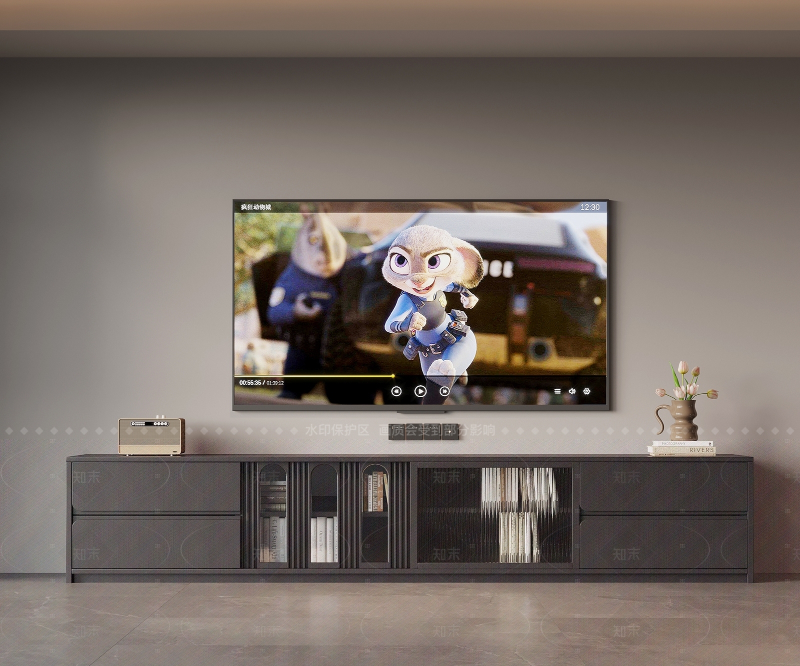 现代意式电视柜3D模型下载【ID:1205771210】
