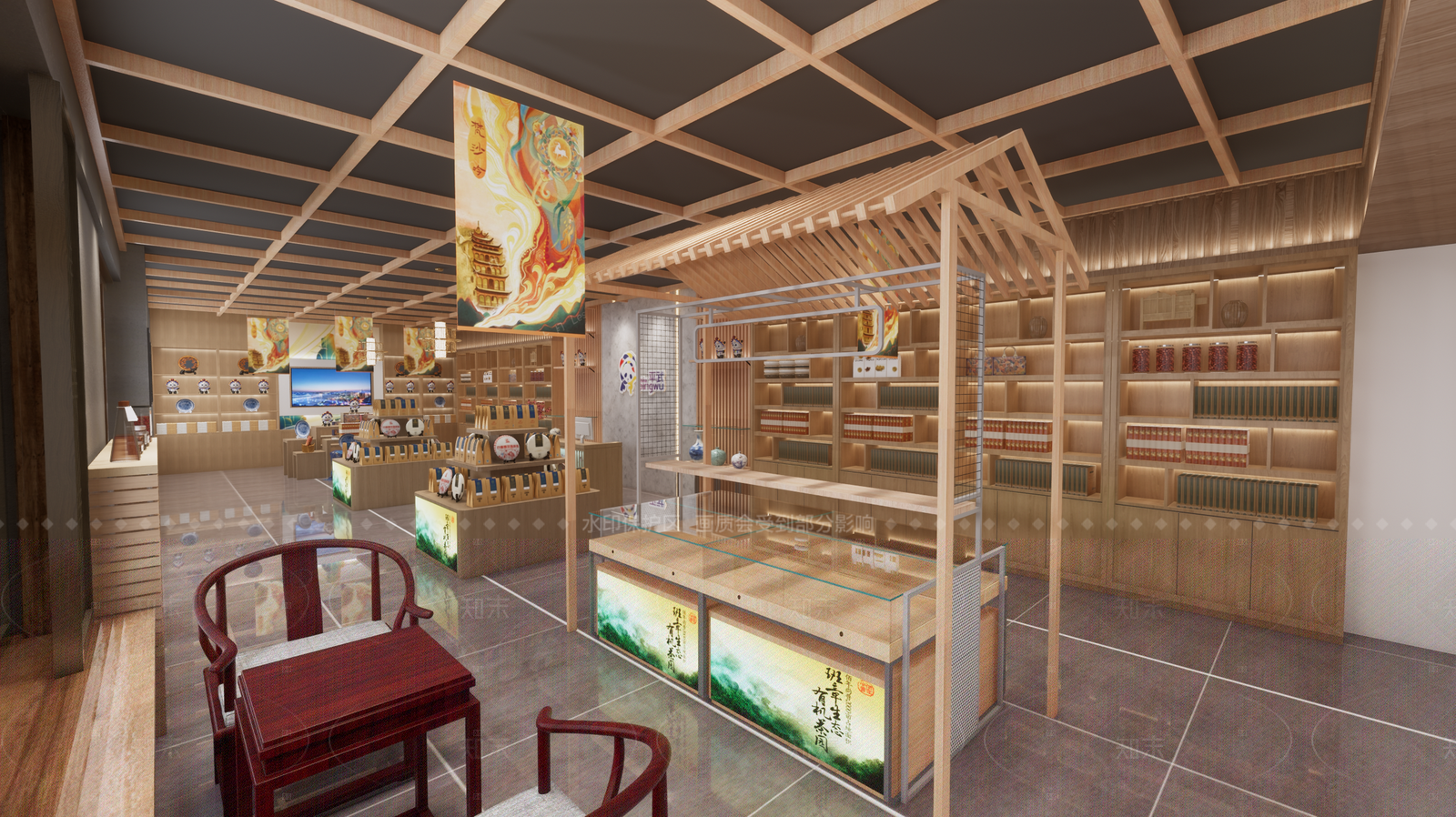 新中式其他店铺SU模型下载【ID:1205771738】