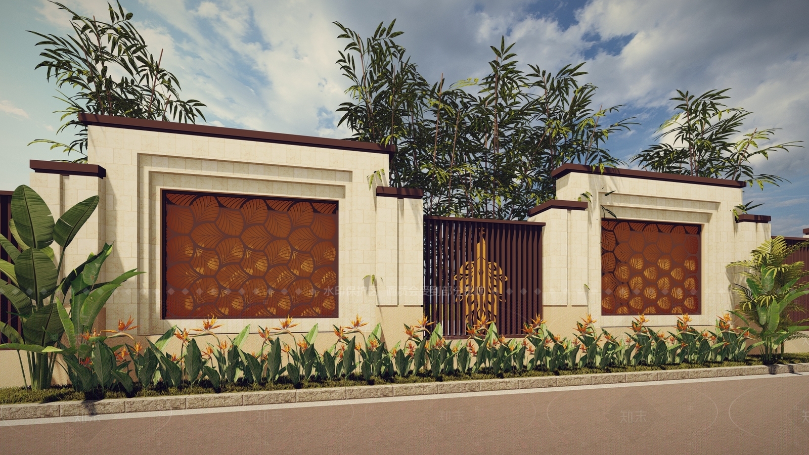 现代景观围栏SU模型下载【ID:1205783040】