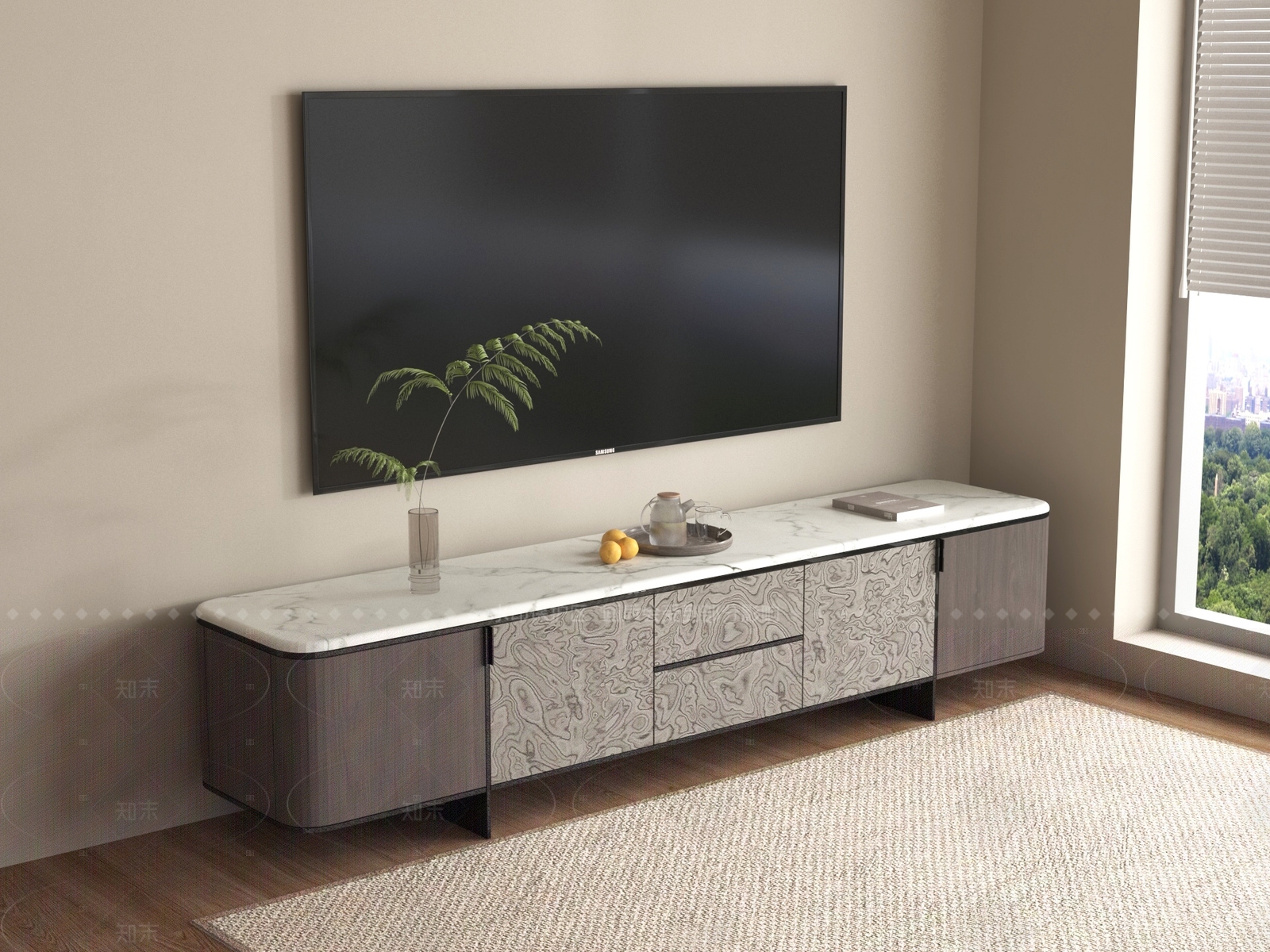 现代电视柜3D模型下载【ID:1205785242】