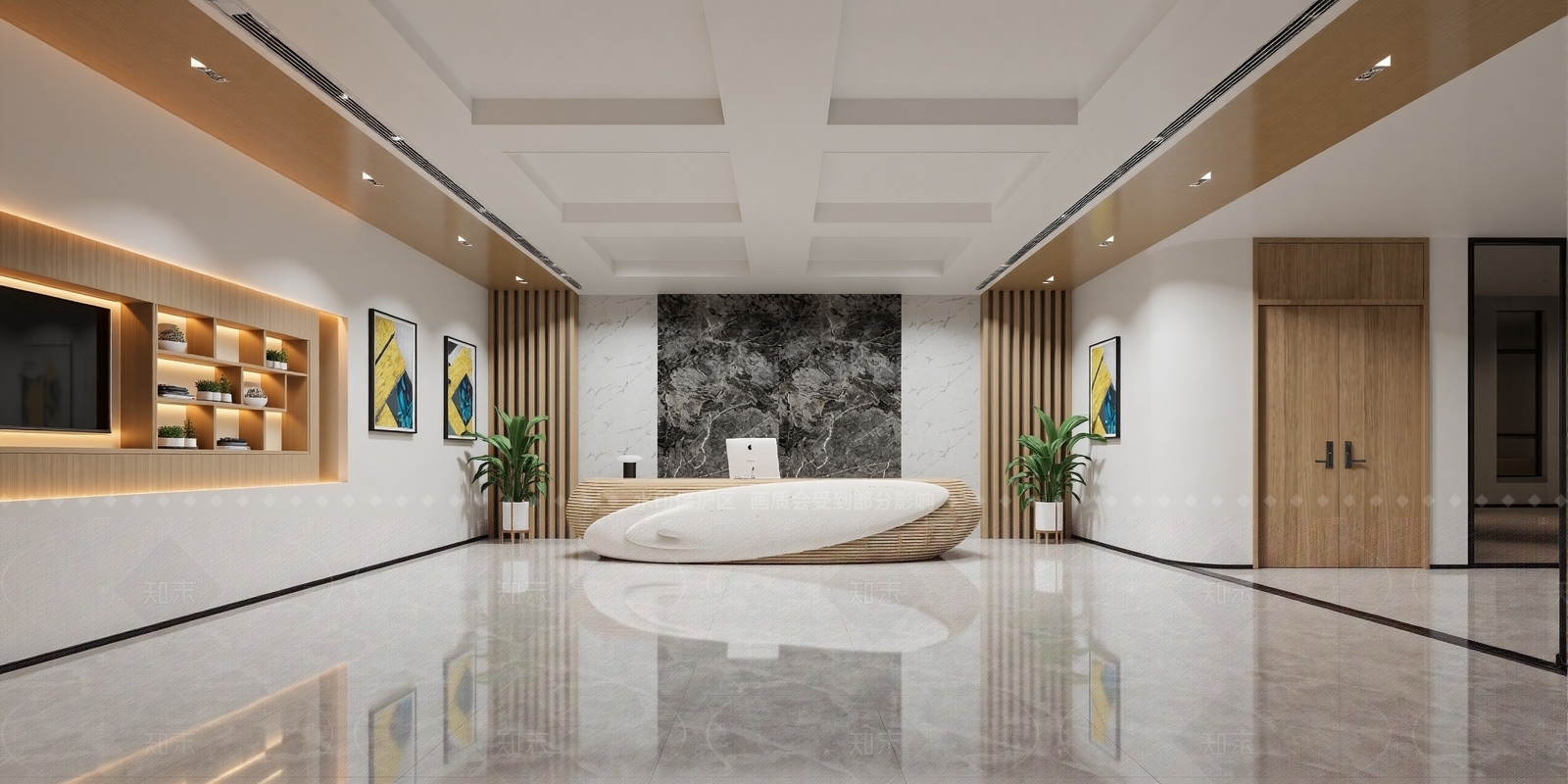 现代办事大厅SU模型下载【ID:1205790079】