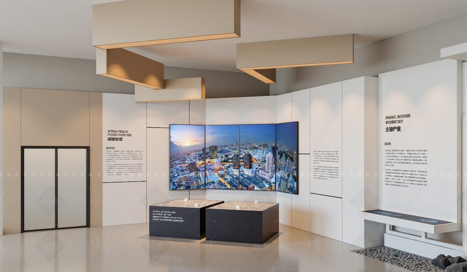 现代乡村振兴展厅SU模型草图