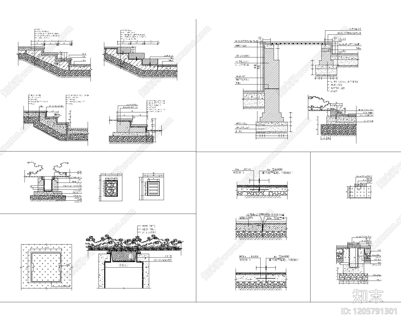 现代其他景观cad施工图下载【ID:1205791301】