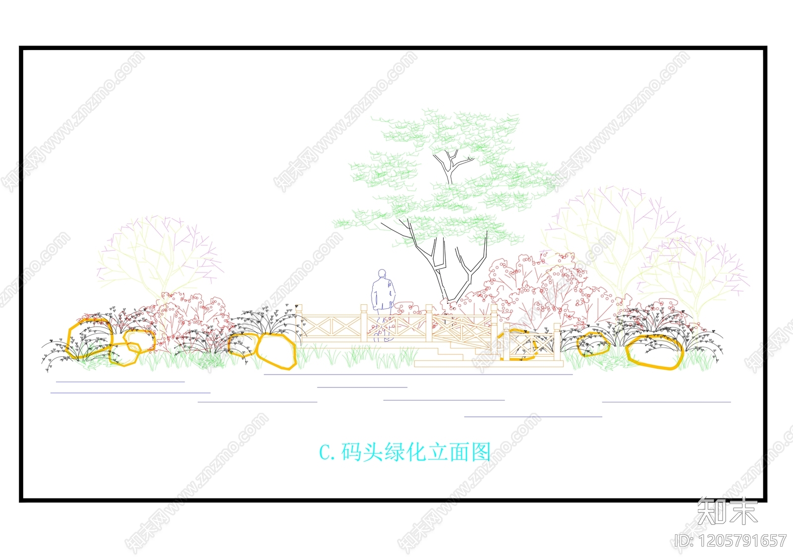 现代庭院cad施工图下载【ID:1205791657】