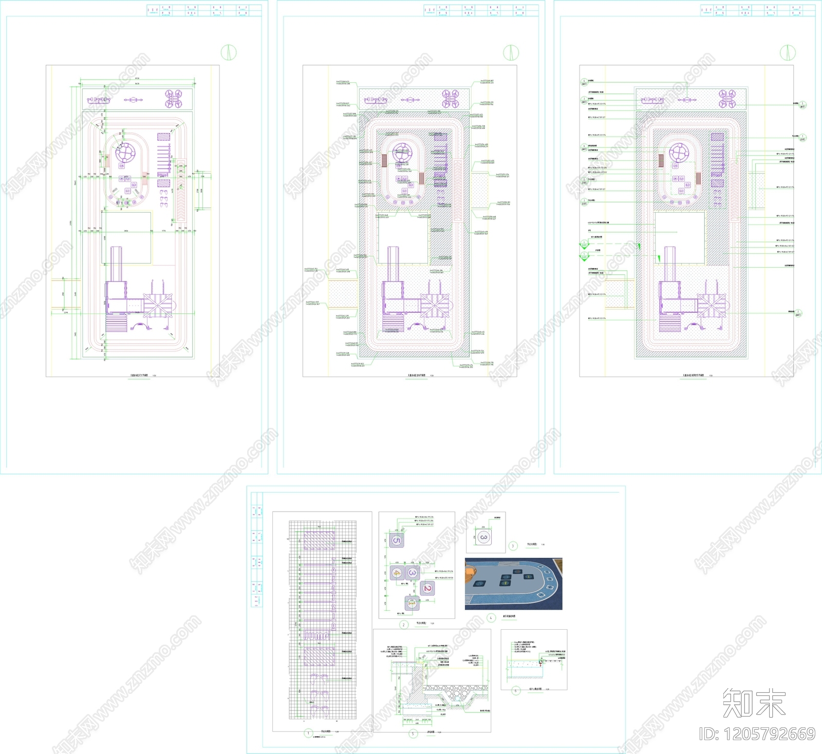 现代幼儿园cad施工图下载【ID:1205792669】