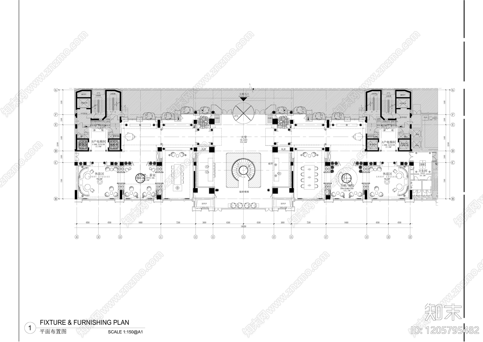 现代其他工装空间cad施工图下载【ID:1205795482】