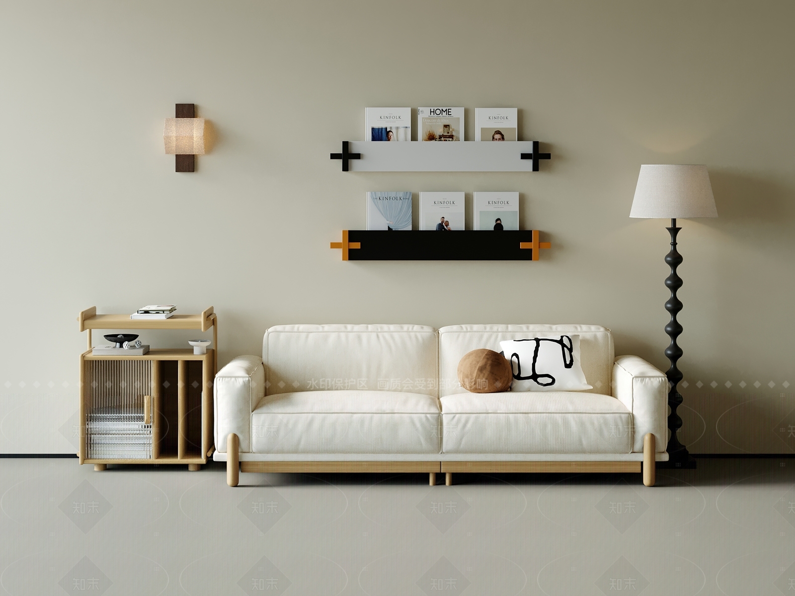 现代沙发组合3D模型下载【ID:1205799245】