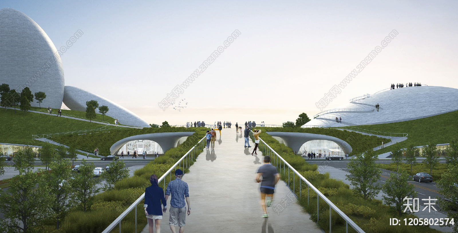 简约现代展馆建筑下载【ID:1205802574】