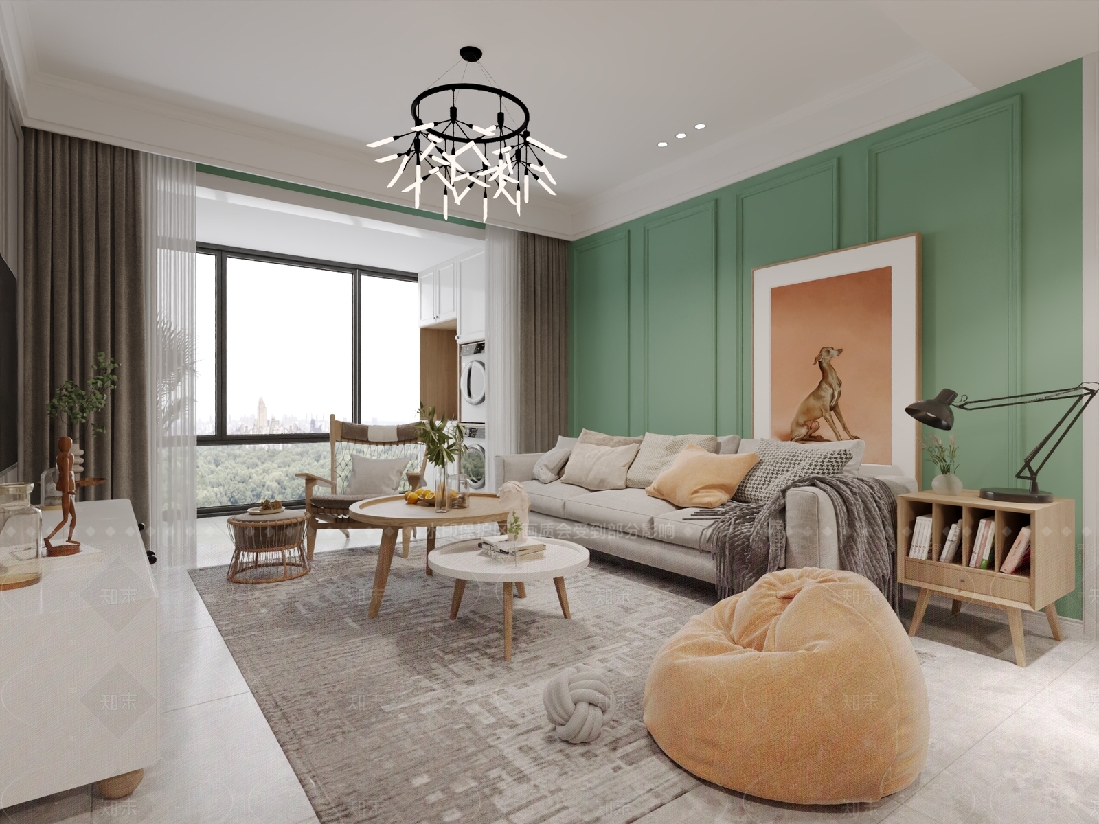 北欧现代客餐厅3D模型下载【ID:1205808900】