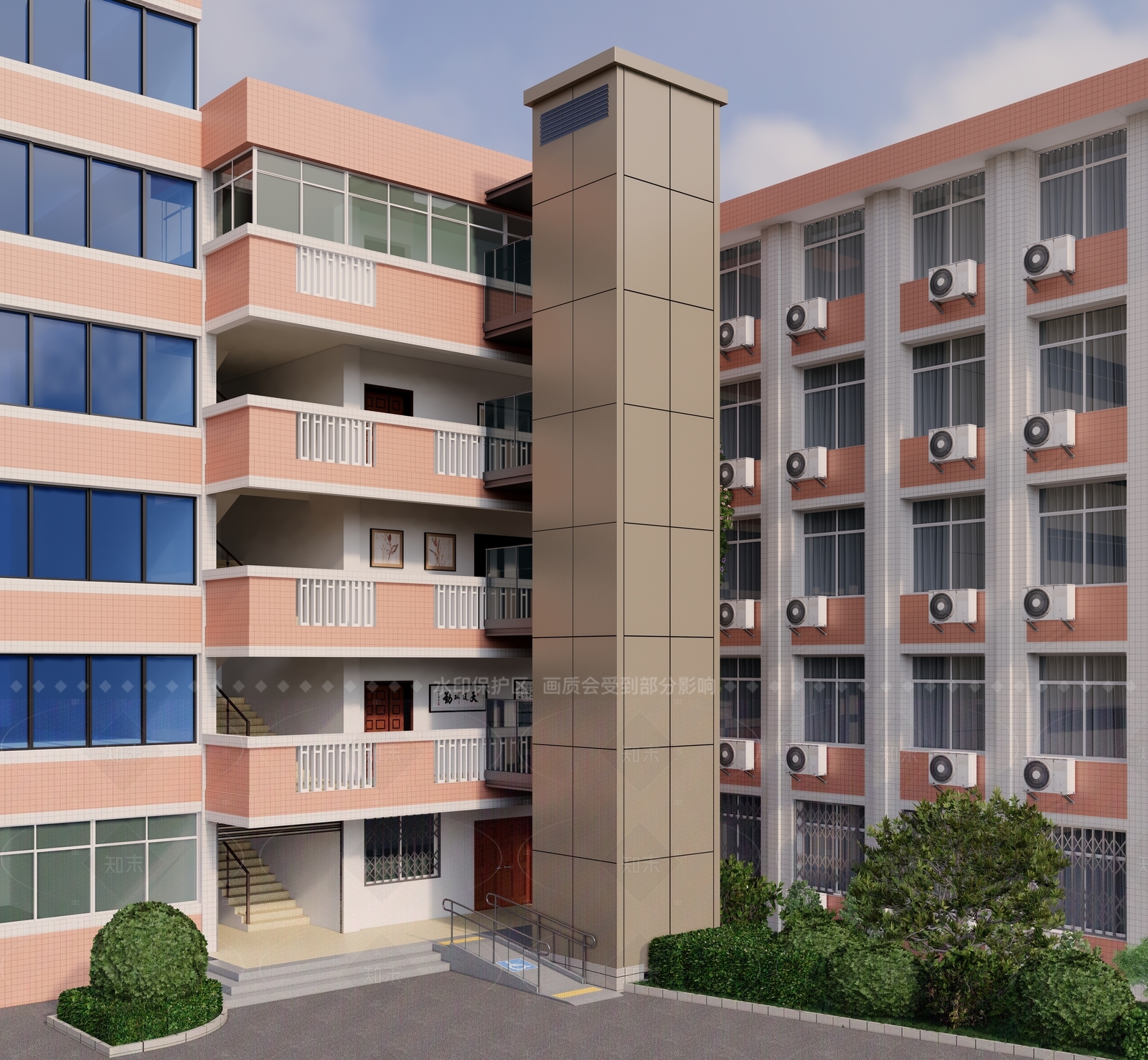 现代工业观光电梯SU模型下载【ID:1205809693】