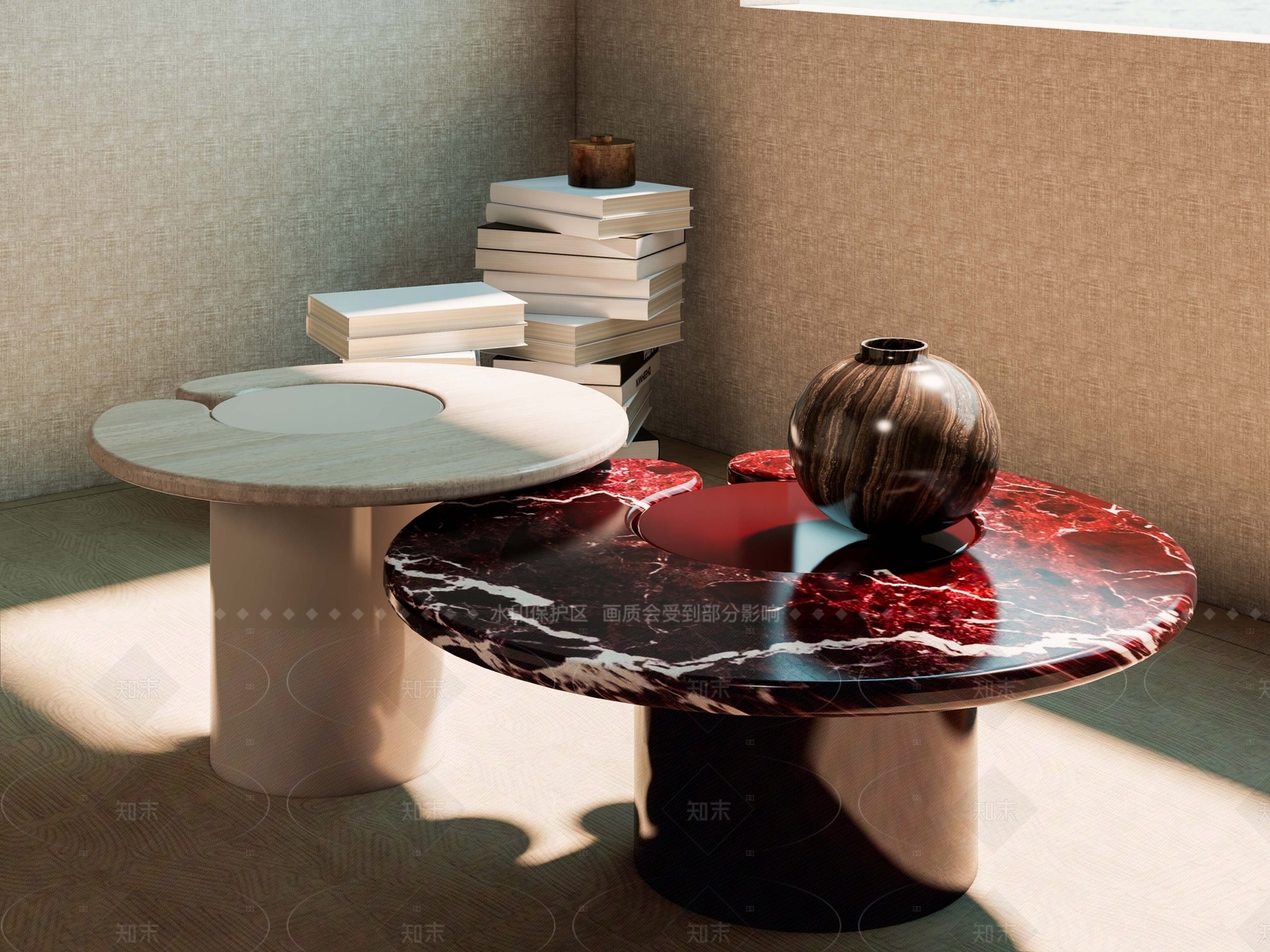 意式轻奢茶几SU模型下载【ID:1205810640】