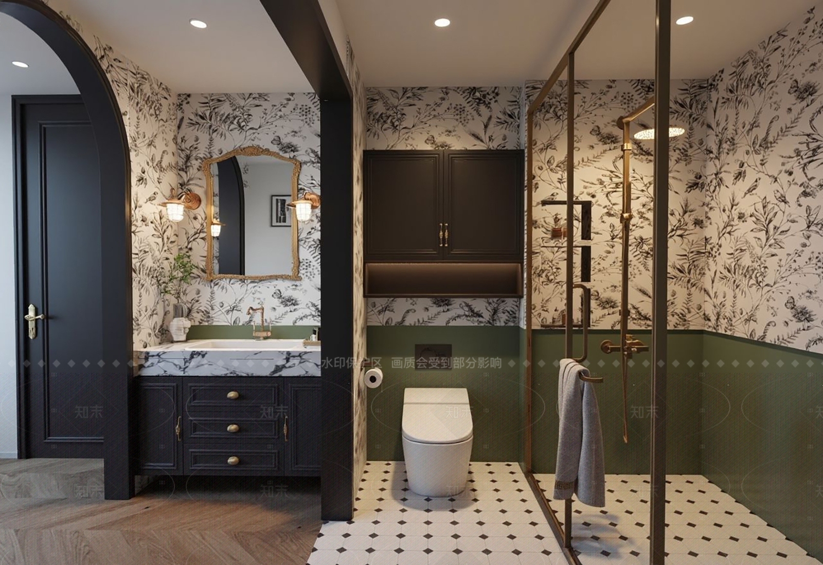 法式中古卫生间SU模型下载【ID:1205810735】