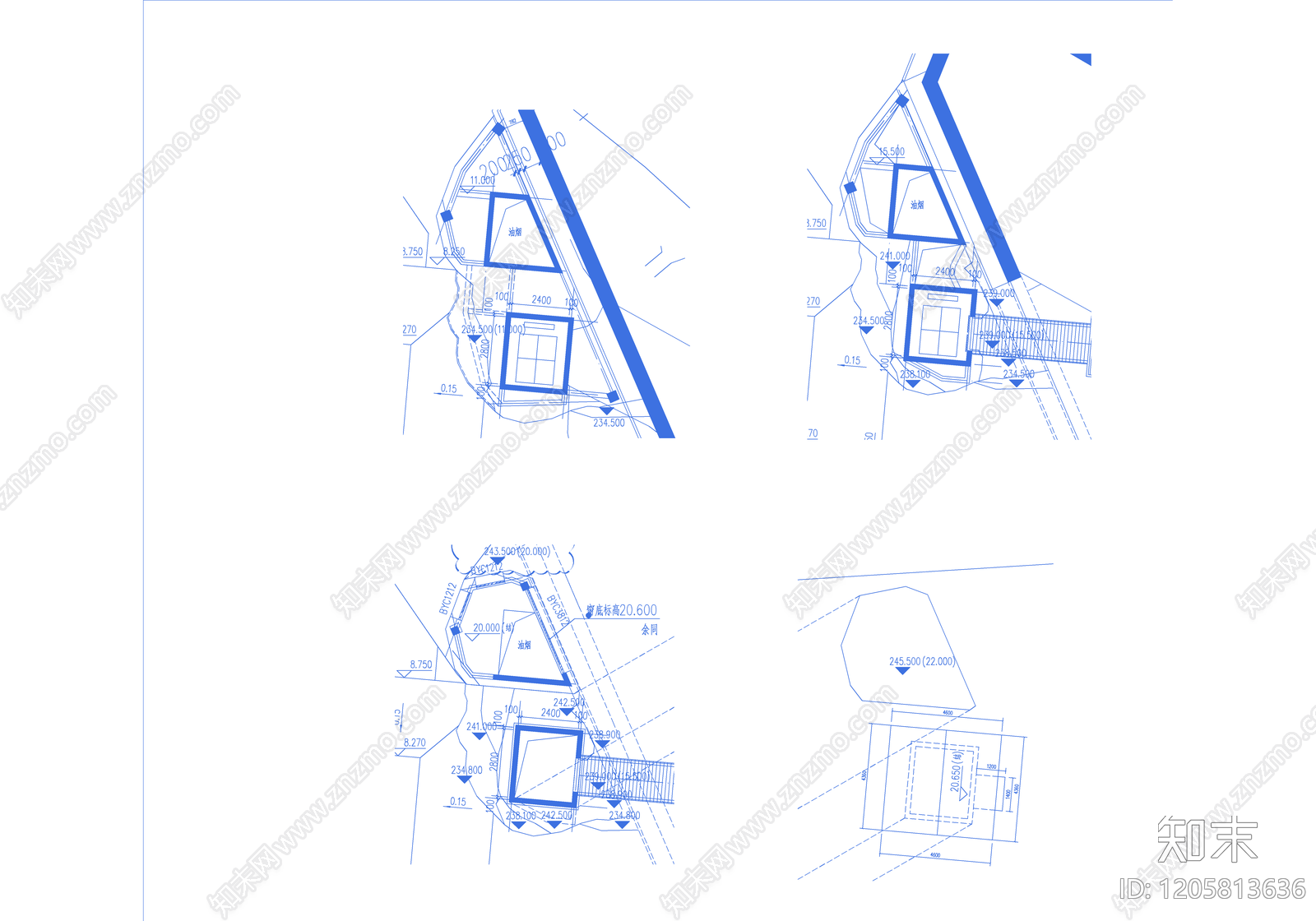 现代其他景观cad施工图下载【ID:1205813636】